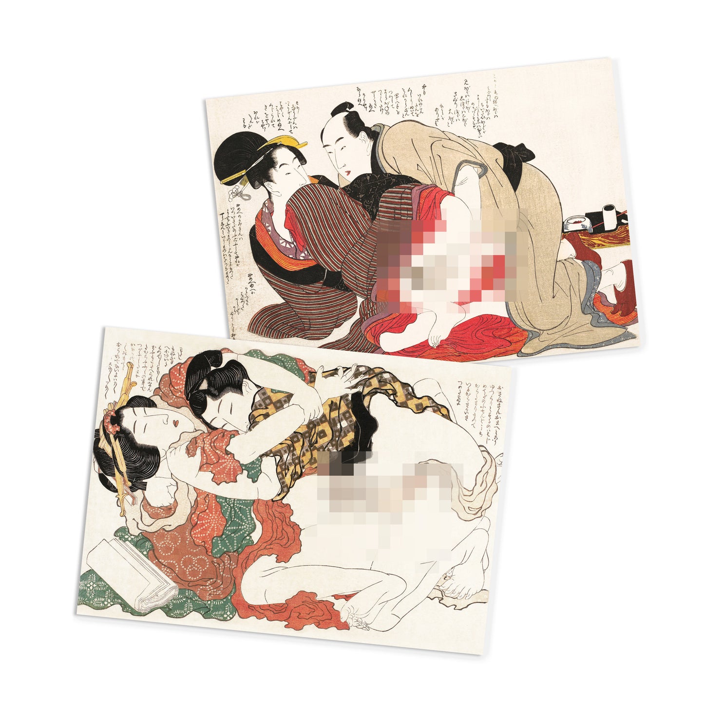 Shunga Erotic Japanese Ukiyo-e Art Postcards Set of 10 - Postcard Prints Pack Woodblock Art Print Hokusai Kitagawa Octopus Geisha Cards Gift