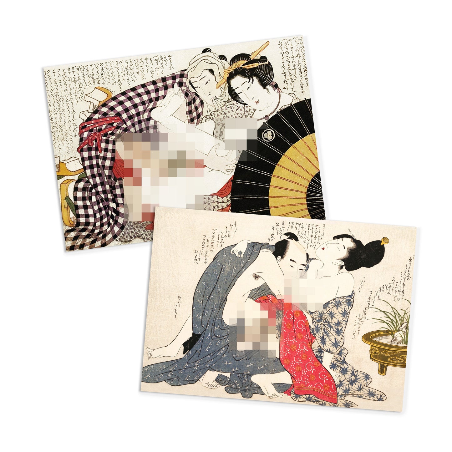 Shunga Erotic Japanese Ukiyo-e Art Postcards Set of 10 - Postcard Prints Pack Woodblock Art Print Hokusai Kitagawa Octopus Geisha Cards Gift
