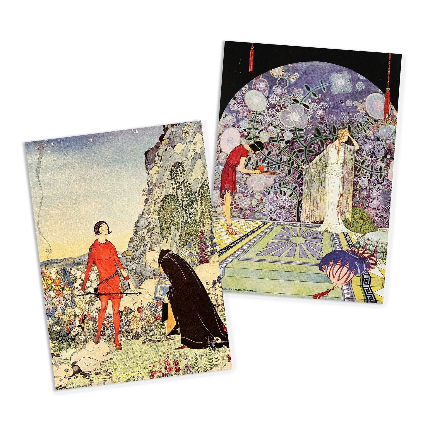 Fairy Tale Illustrations Art Postcards Set of 10 - Postcard Prints Pack Virginia Frances Sterrett Pretty Beautiful Tanglewood Tales Cards