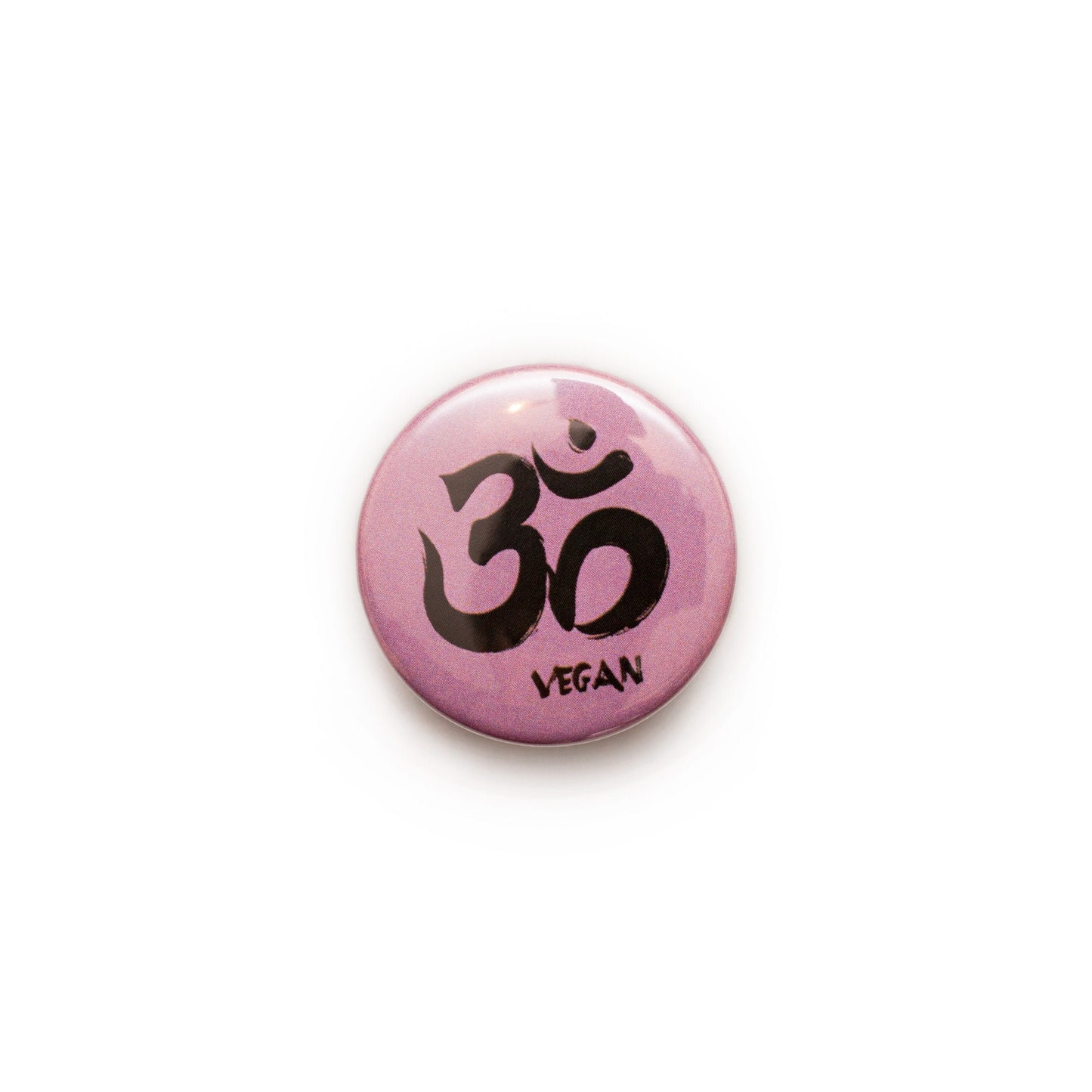 Om Vegan Badge Animal Liberation Rights Veggie Herbivore Sanskrit 38mm Pin Button Badge Gift Gifts Anti Meat Dairy Hunt Sabs Saboteurs