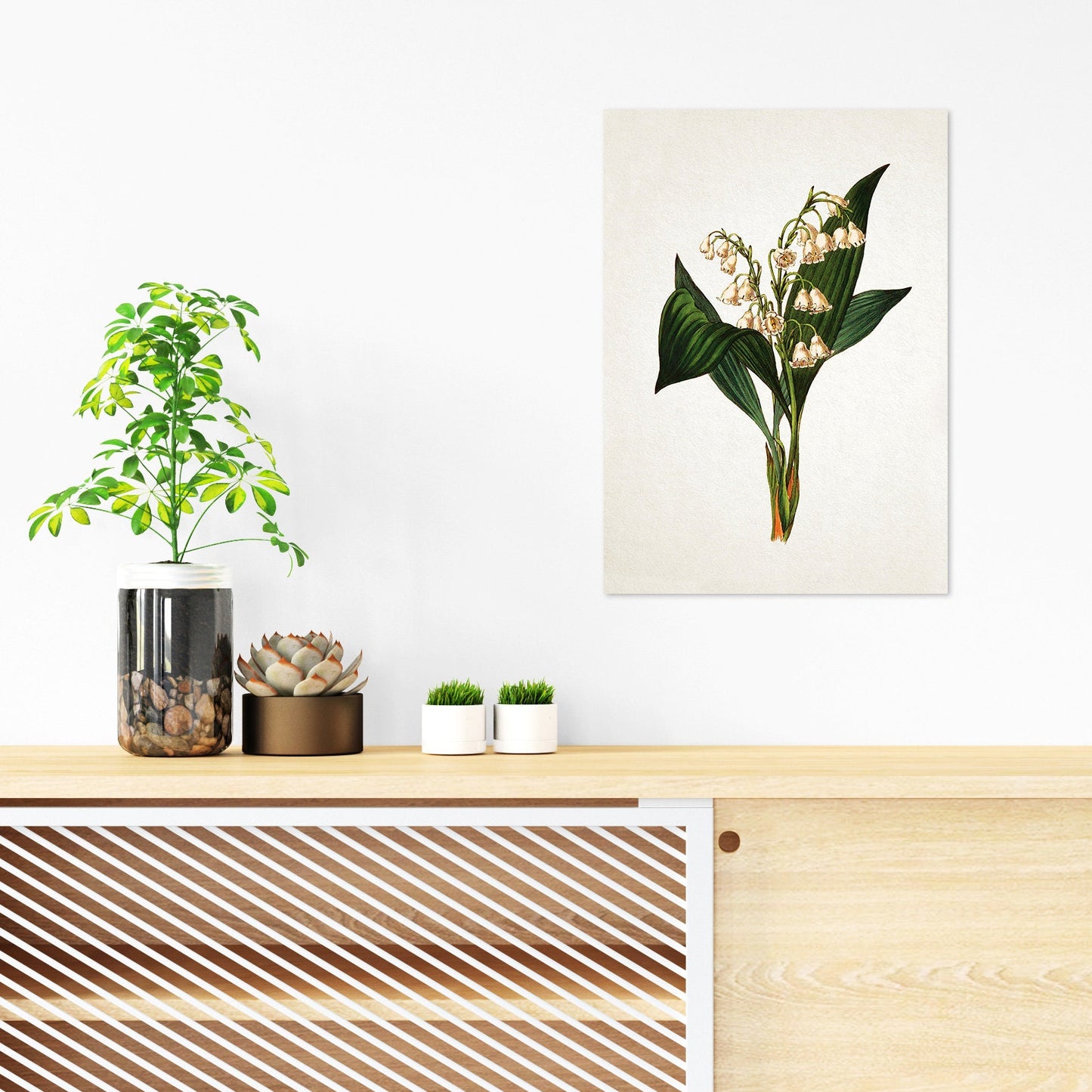 Antique Botanical Art Print Poster Vintage Wall Art Flowers Floral Lily Of The Valley Nature Leaf Plant Illustration Victorian Beautiful A3