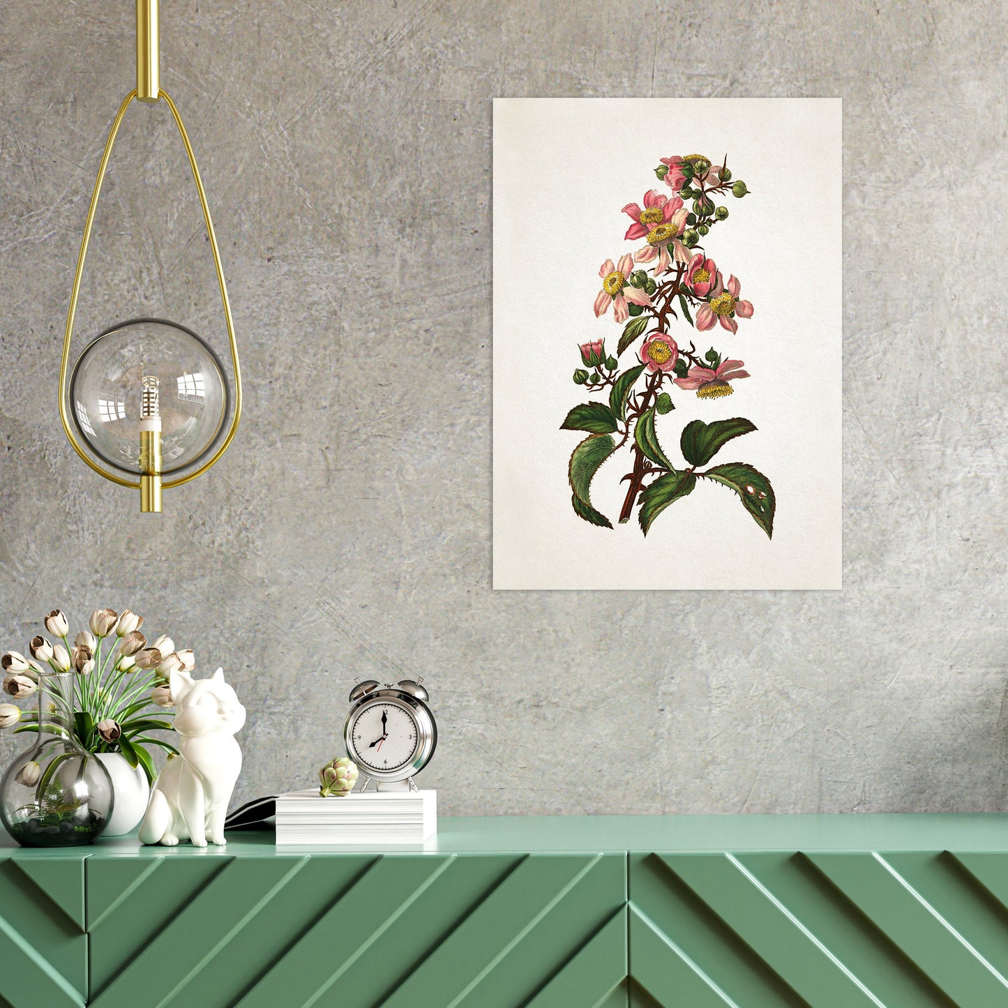 Antique Botanical Art Print Poster Vintage Wall Art Flowers Floral Bramble Blackberry Nature Leaf Plant Illustration Victorian Beautiful A3