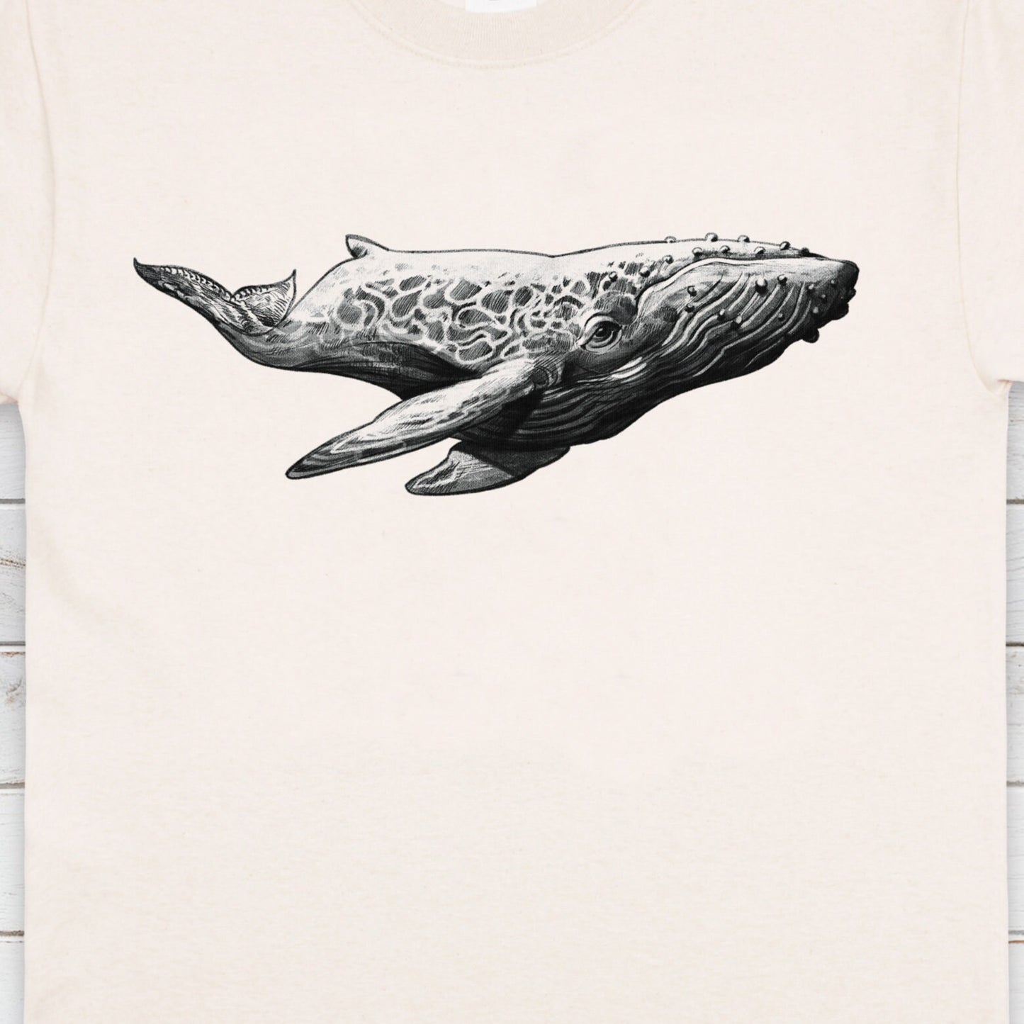 Humpback Whale T Shirt Traditional Art Pencil Drawing Design Print Blue Orca Earth Planet Ocean Sea Vegan Mens Womens Unisex Printed Tee