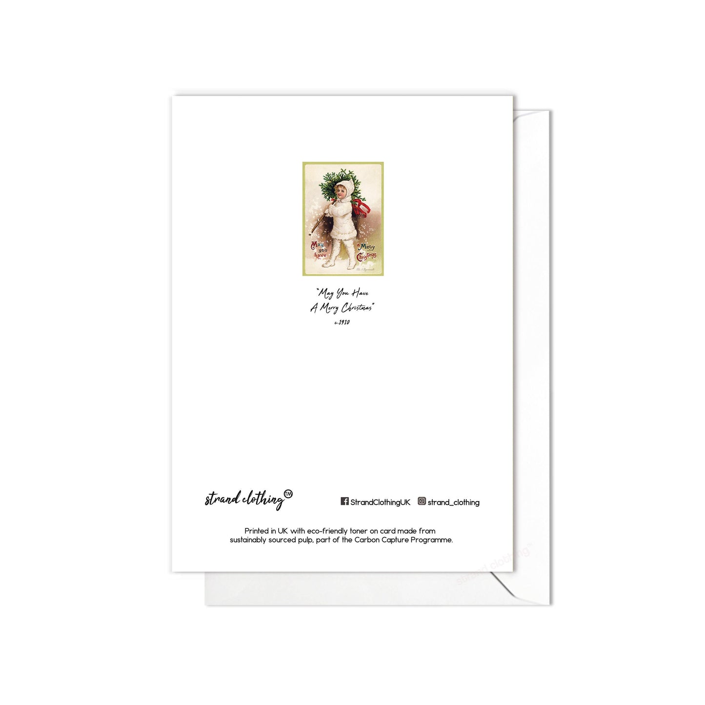 Victorian Greeting Cards Christmas Card Set Xmas Tree New Year Winter Edwardian British Vintage Old Retro Santa Girl Cute Unique - T56