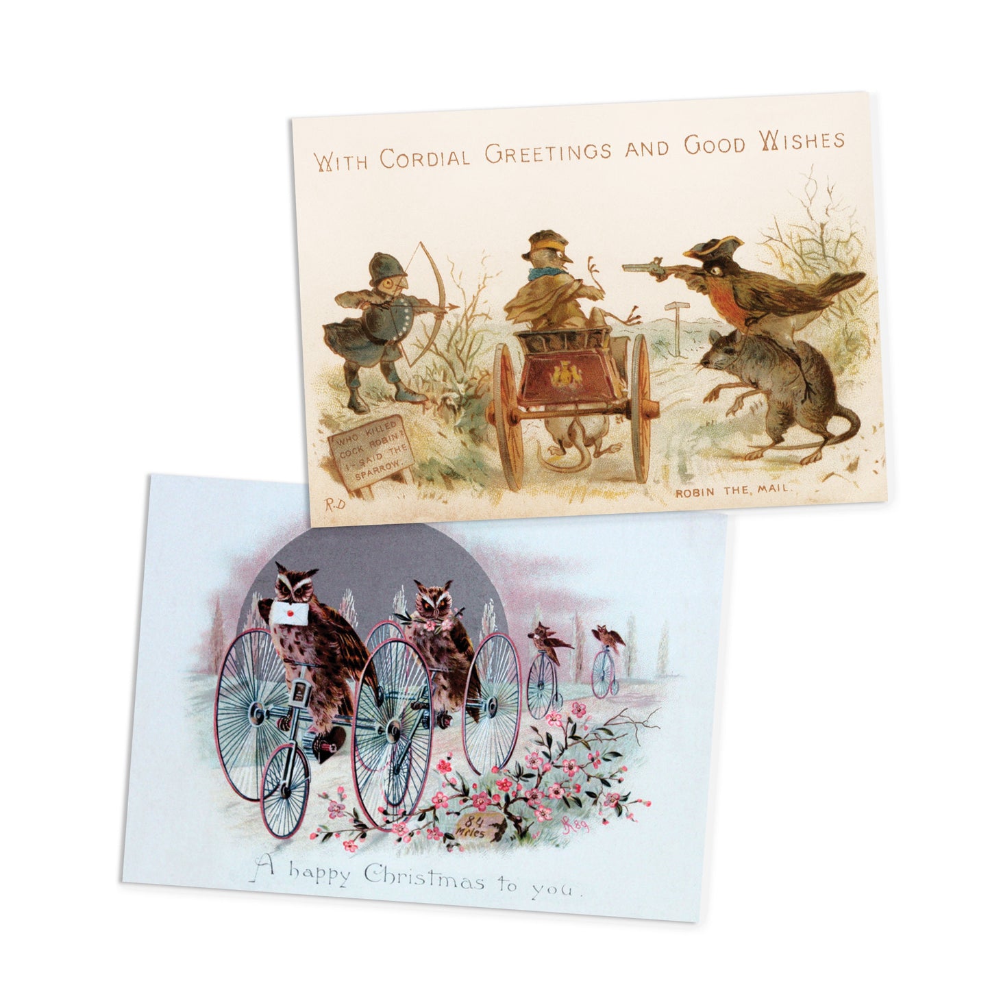 Victorian Weird Art Postcards Set of 10 Christmas X-mas Xmas Cards Postcard Pack Print Edwardian Era Period Aesthetic Funny Cute Quirky Gift