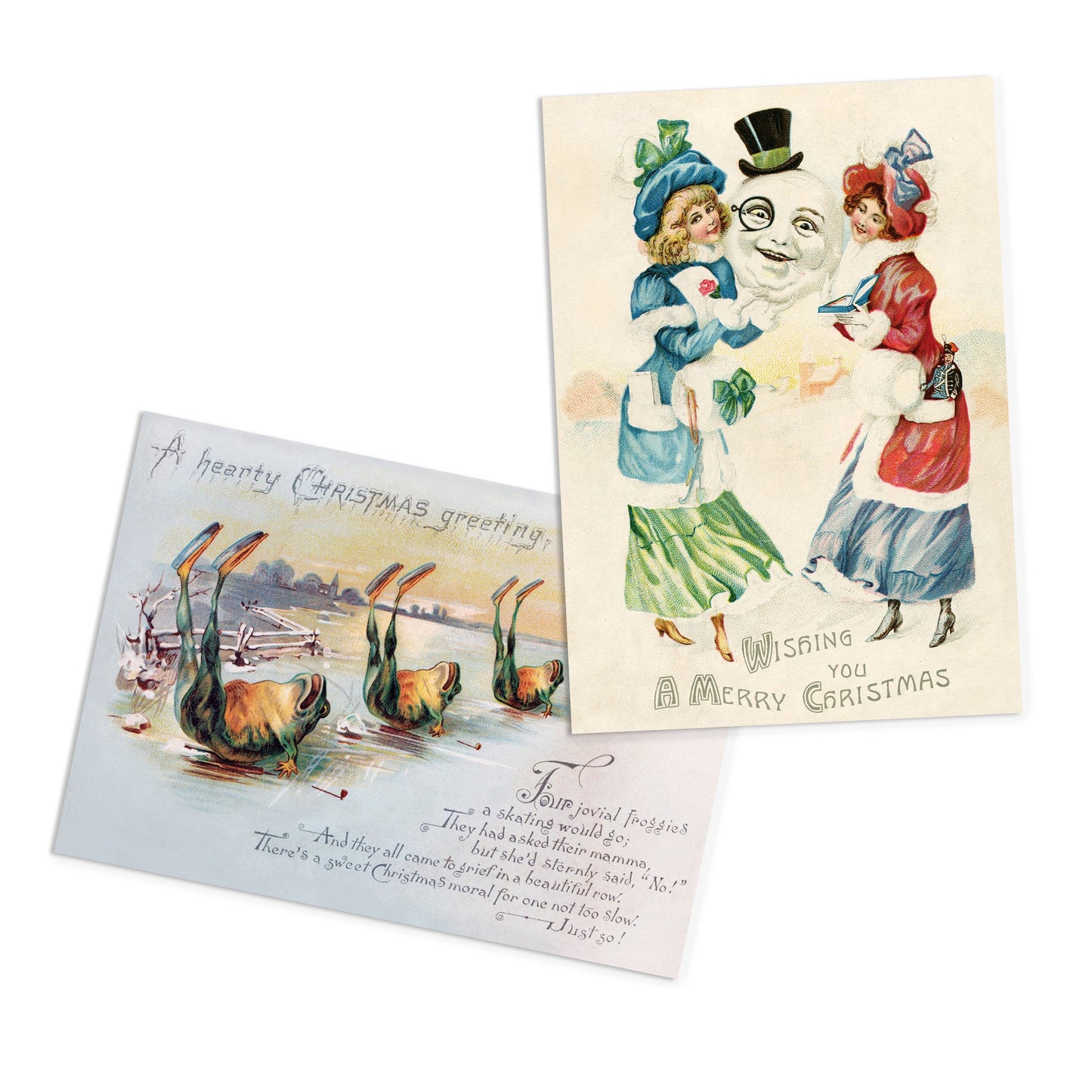 Victorian Weird Art Postcards Set of 10 Christmas X-mas Xmas Cards Postcard Pack Print Edwardian Era Period Aesthetic Funny Cute Quirky Gift