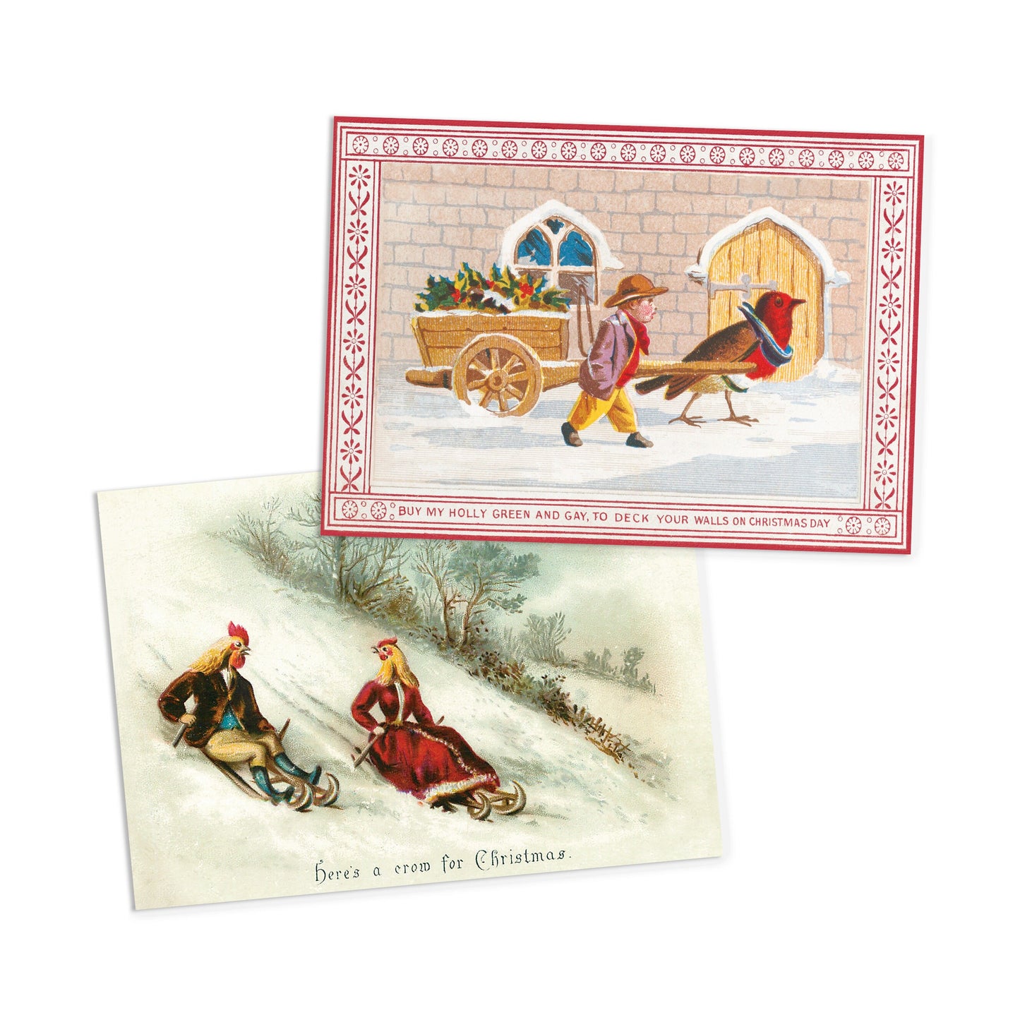 Victorian Weird Art Postcards Set of 10 Christmas X-mas Xmas Cards Postcard Pack Print Edwardian Era Period Aesthetic Funny Cute Quirky Gift