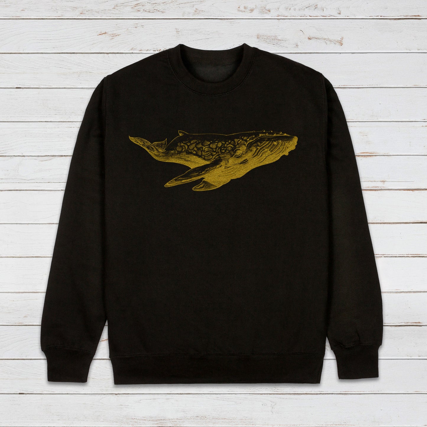 Humpback Whale Sweatshirt Traditional Pencil Drawing Blue Orca Earth Planet Ocean Sea Vegan Print Aesthetic Printed Womens Mens Jumper Top