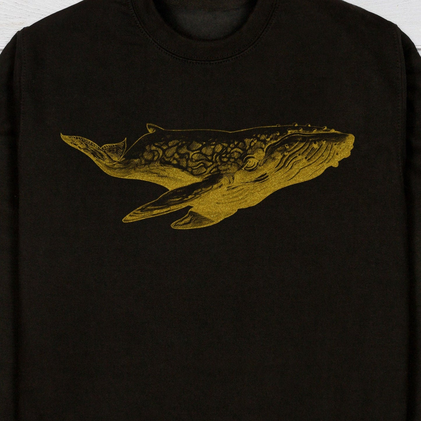 Humpback Whale Sweatshirt Traditional Pencil Drawing Blue Orca Earth Planet Ocean Sea Vegan Print Aesthetic Printed Womens Mens Jumper Top