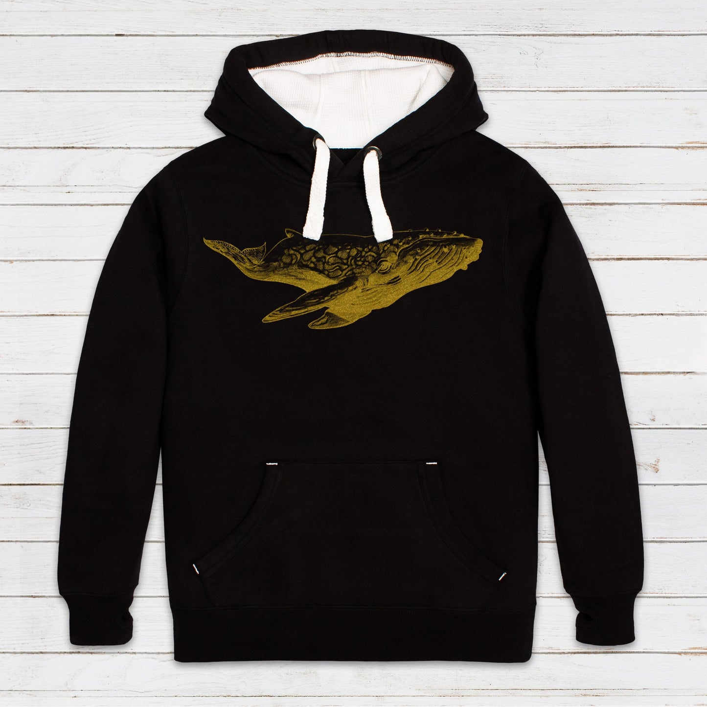 Humpback Whale Hoodie Gyotaku Traditional Art Pencil Drawing Design Blue Orca Earth Planet Ocean Womens Mens Sweatshirt Printed Hooded Top