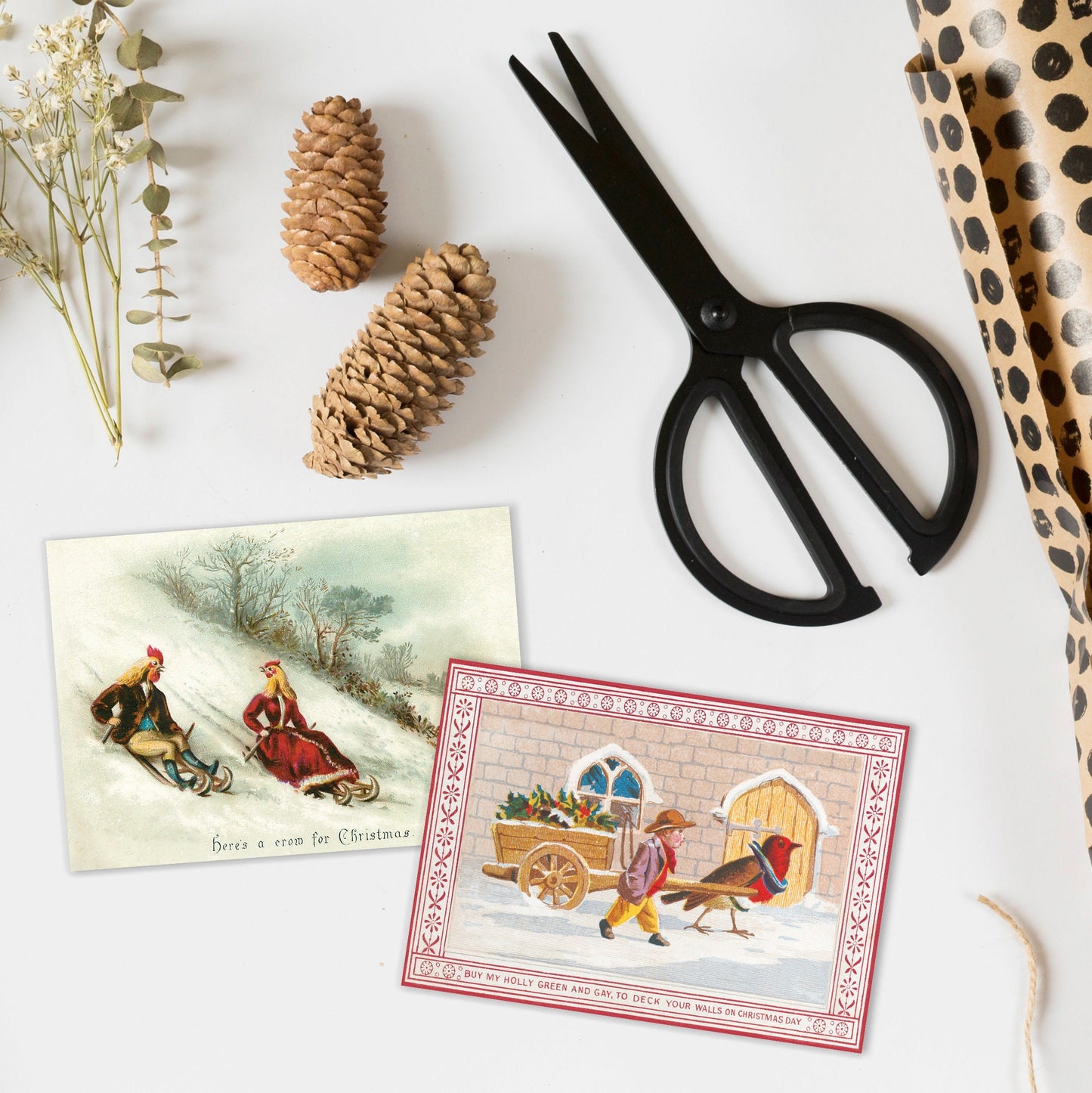 Victorian Weird Art Postcards Set of 10 Christmas X-mas Xmas Cards Postcard Pack Print Edwardian Era Period Aesthetic Funny Cute Quirky Gift