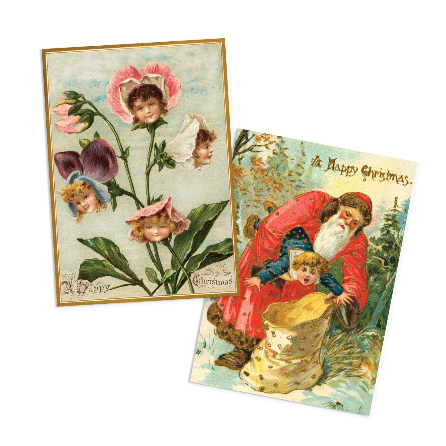 Victorian Weird Art Postcards Set of 10 Christmas X-mas Xmas Cards Postcard Pack Print Edwardian Era Period Aesthetic Funny Cute Quirky Gift