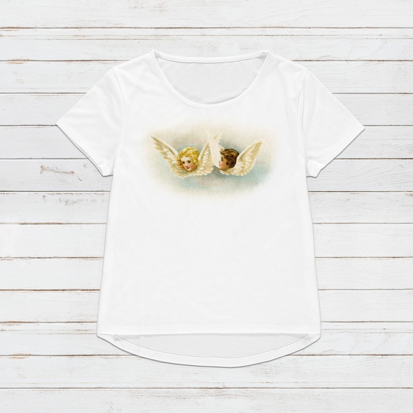 Victorian Angel T Shirt Cupids Seraphim Cherubim Dove Wings Kitsch Quirky Cute Aesthetic Grunge Alternative Gift Womens Mens Printed Tee Top