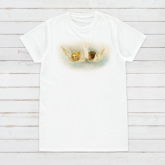 Victorian Angel T Shirt Cupids Seraphim Cherubim Dove Wings Kitsch Quirky Cute Aesthetic Grunge Alternative Gift Womens Mens Printed Tee Top