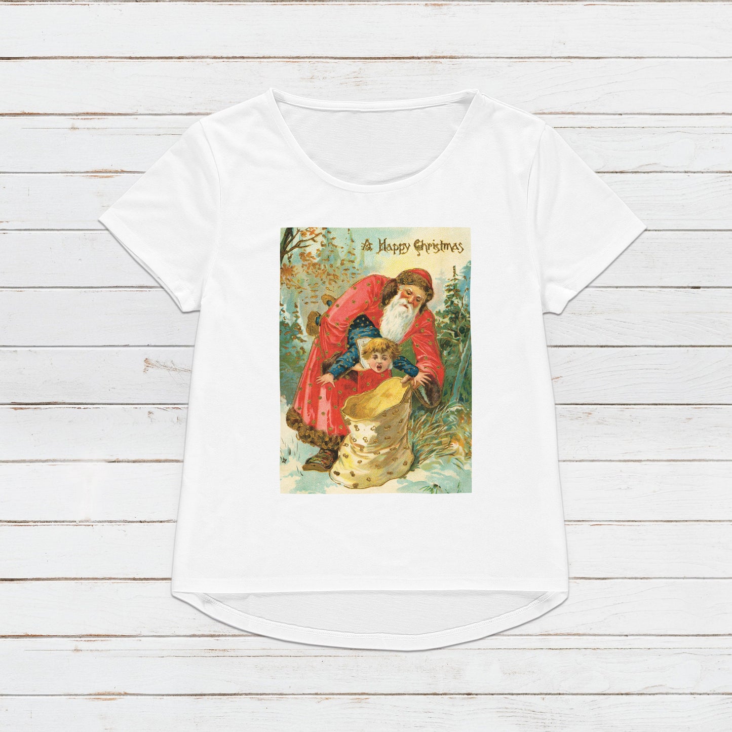 Victorian Santa Claus T Shirt Weird Funny Creepy Kitsch Quirky Original Cute Aesthetic Grunge Alternative Gift Womens Mens Printed Tee Top