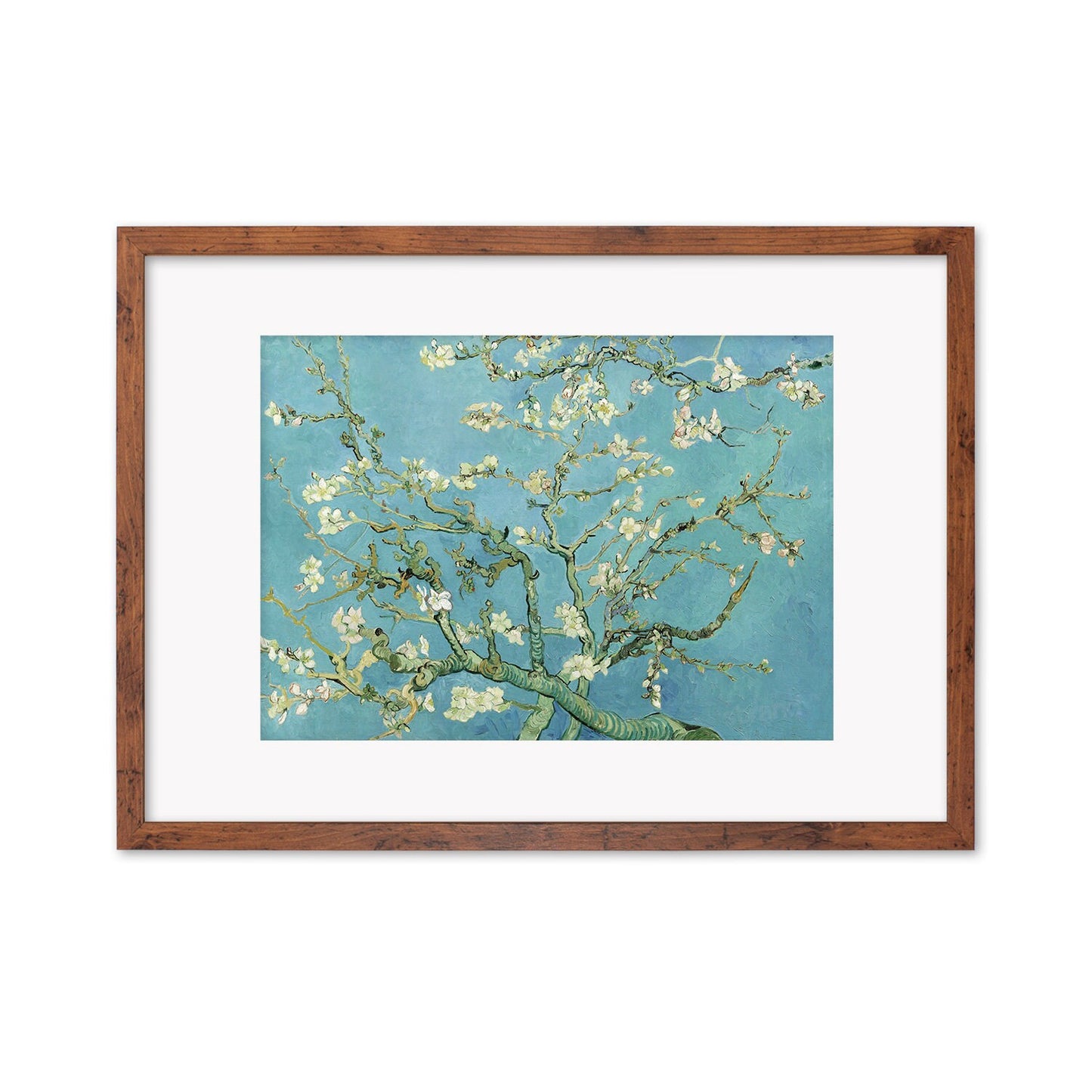 Vincent Van Gogh Art Print Poster Impressionist Almond Blossoms Floral Flowers Impressionism Painting Framed Mounted Wall Beautiful A2 A3