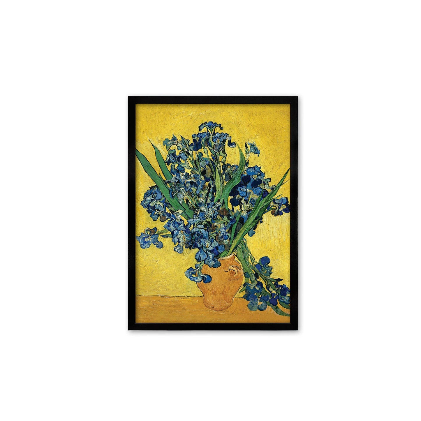 Vincent Van Gogh Art Print Poster Impressionist Iris Vase with Irises Flowers Impressionism Painting Framed Mounted Wall Beautiful A2 A3