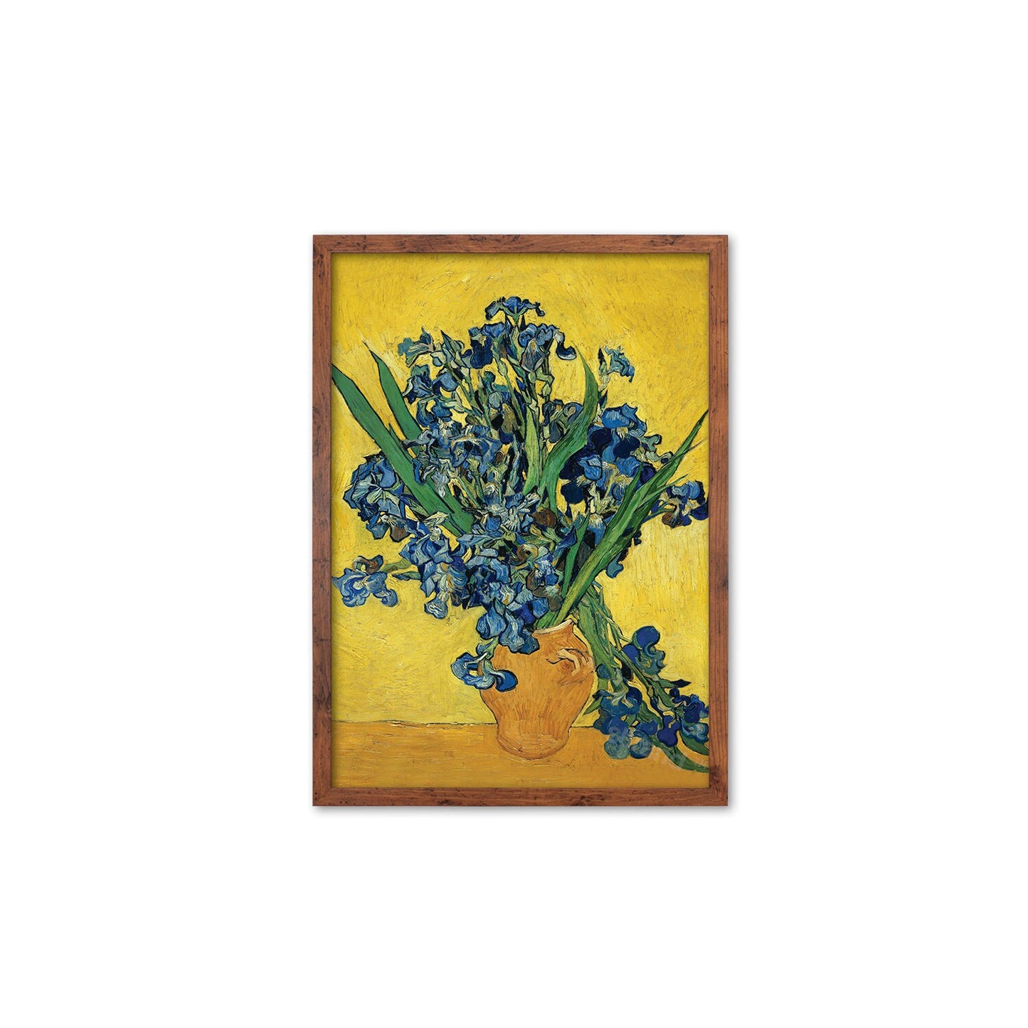 Vincent Van Gogh Art Print Poster Impressionist Iris Vase with Irises Flowers Impressionism Painting Framed Mounted Wall Beautiful A2 A3