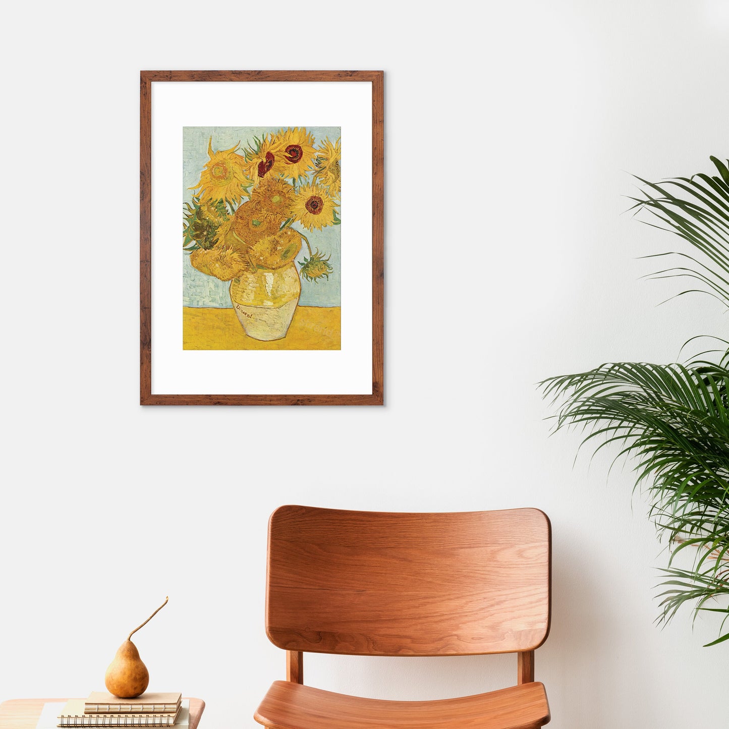 Vincent Van Gogh Art Print Poster Impressionist Twelve Sunflowers Yellow Flowers Impressionism Painting Framed Mounted Wall Beautiful A2 A3
