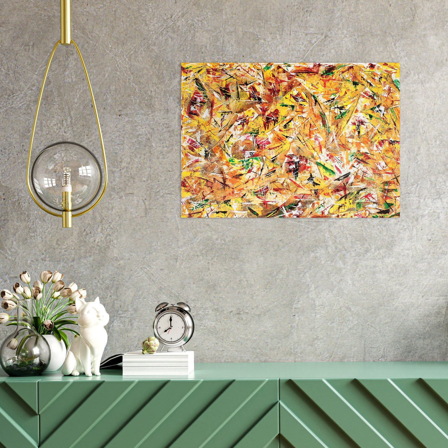 Abstract Art Print Poster Wall Home Decor Painting Original Modern Contemporary Expressionism Medium Original Unique Scandi Beautiful Bright