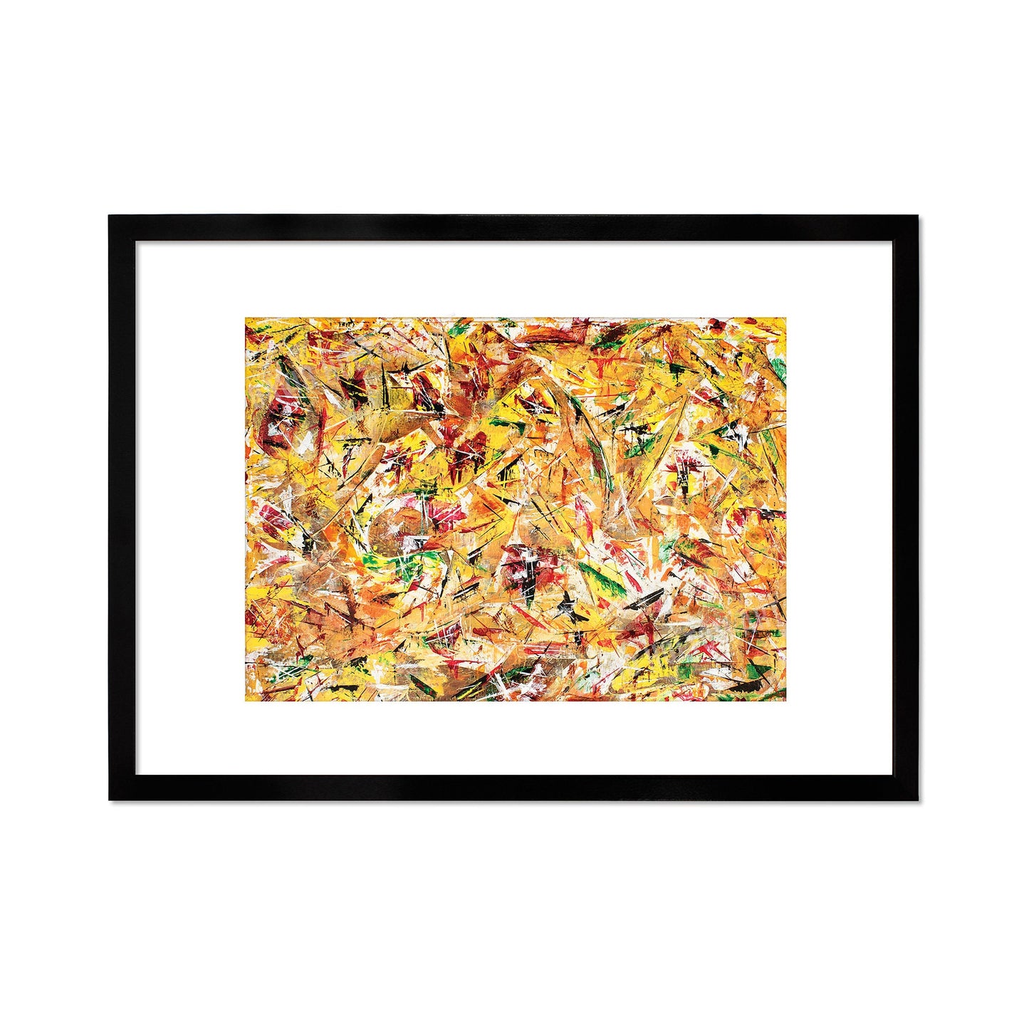 Contemporary Art Framed Mounted Wall Decor Print Poster Abstract Painting Original Modern Expressionism Medium Original Unique Scandi Bright