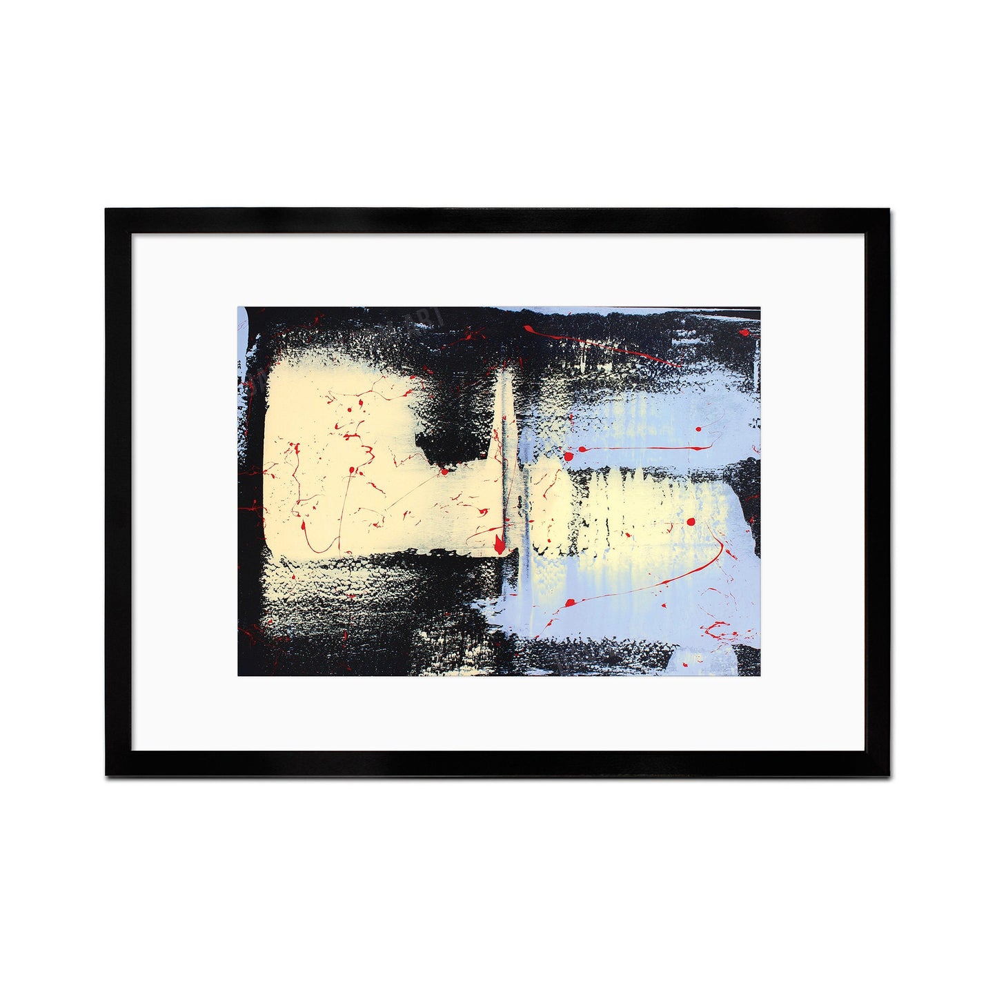 Contemporary Abstract Art Framed Mounted Wall Decor Print Poster Painting Original Modern Expressionism Original Unique Japanese Wabi Sabi