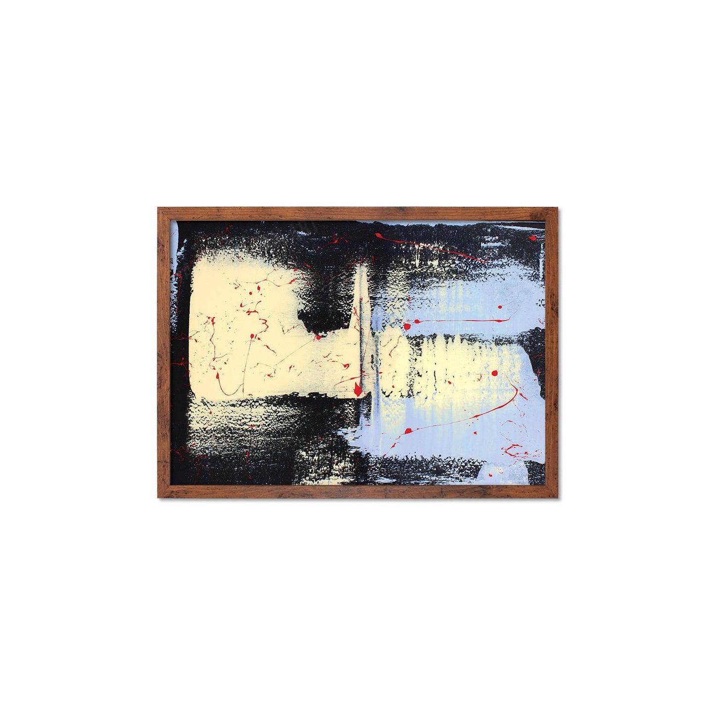 Contemporary Abstract Art Framed Mounted Wall Decor Print Poster Painting Original Modern Expressionism Original Unique Japanese Wabi Sabi