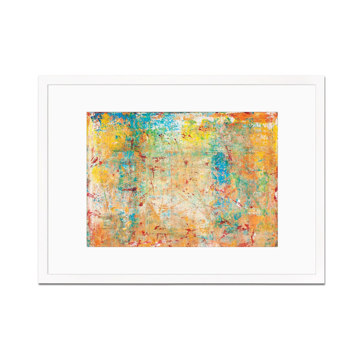 Contemporary Abstract Art Framed Mounted Wall Decor Print Poster Painting Original Modern Expressionism Original Unique Pretty Beautiful