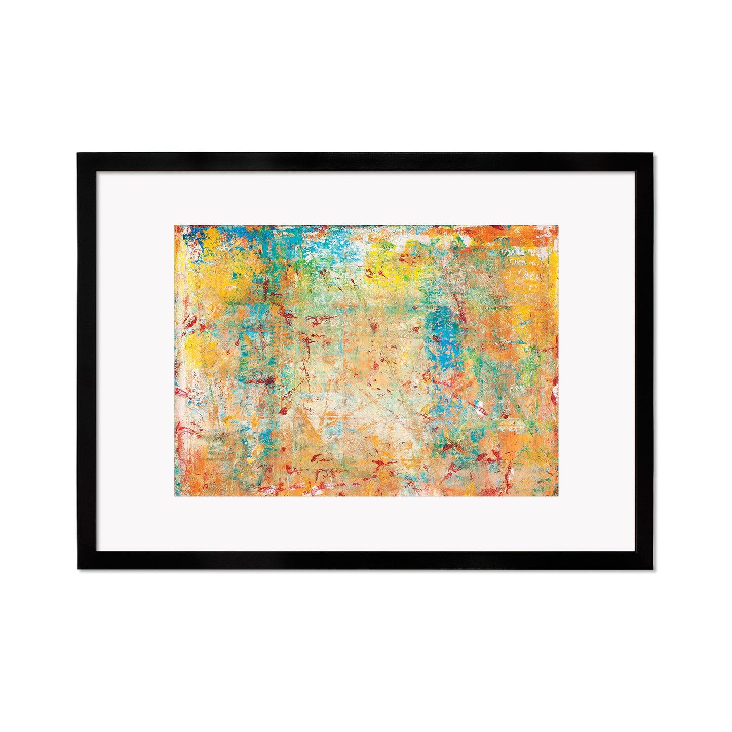 Contemporary Abstract Art Framed Mounted Wall Decor Print Poster Painting Original Modern Expressionism Original Unique Pretty Beautiful