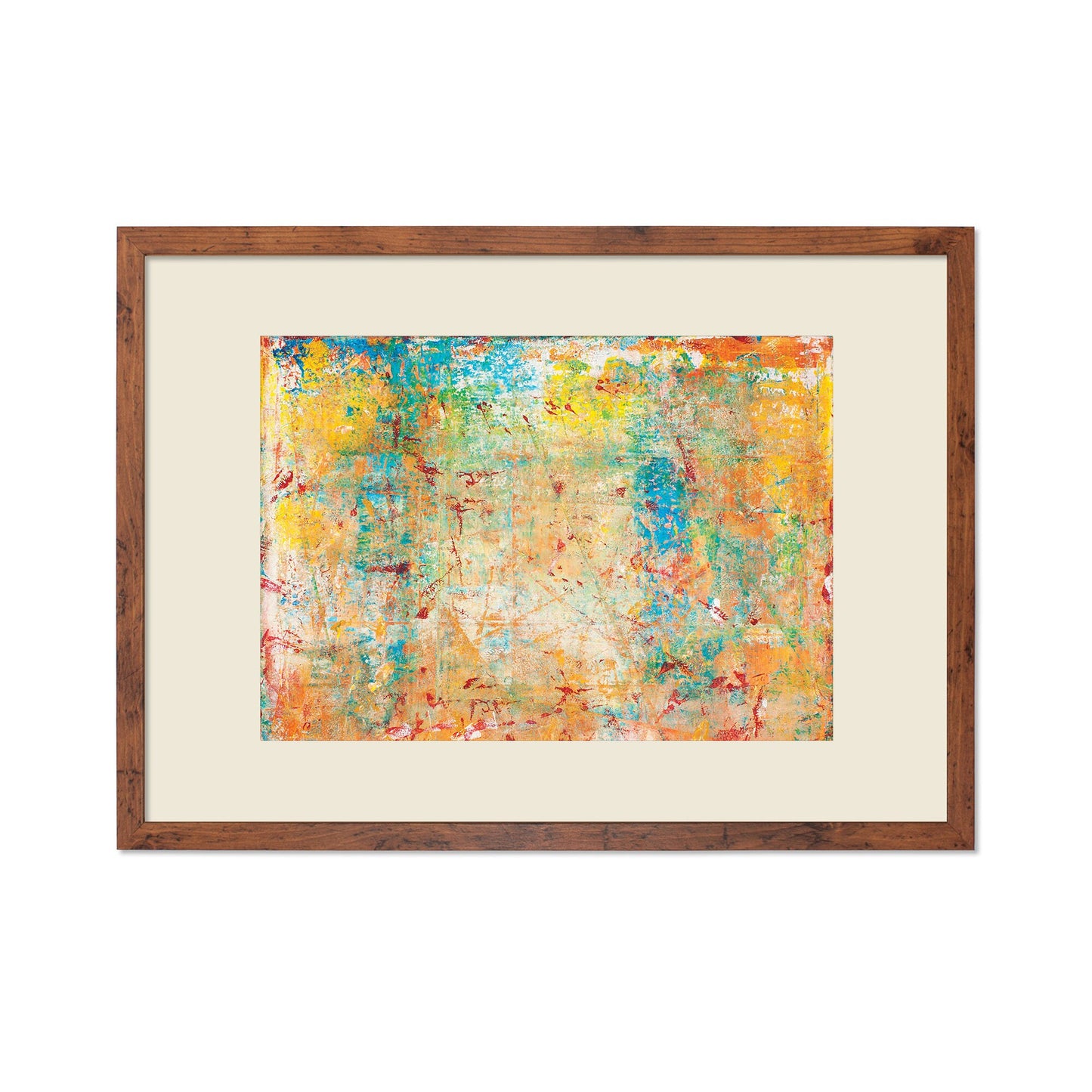 Contemporary Abstract Art Framed Mounted Wall Decor Print Poster Painting Original Modern Expressionism Original Unique Pretty Beautiful