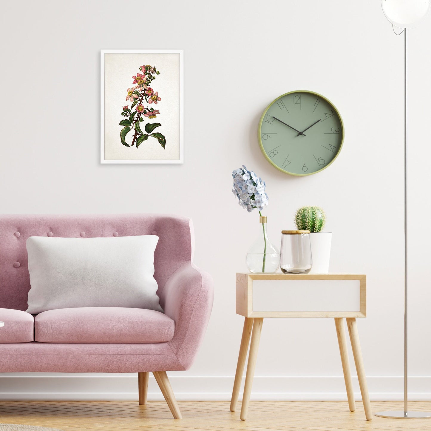 Framed Mounted Antique Botanical Art Print Poster Vintage Wall Flowers Floral Bramble Blackberry Nature Leaf Plant Illustration Victorian A2