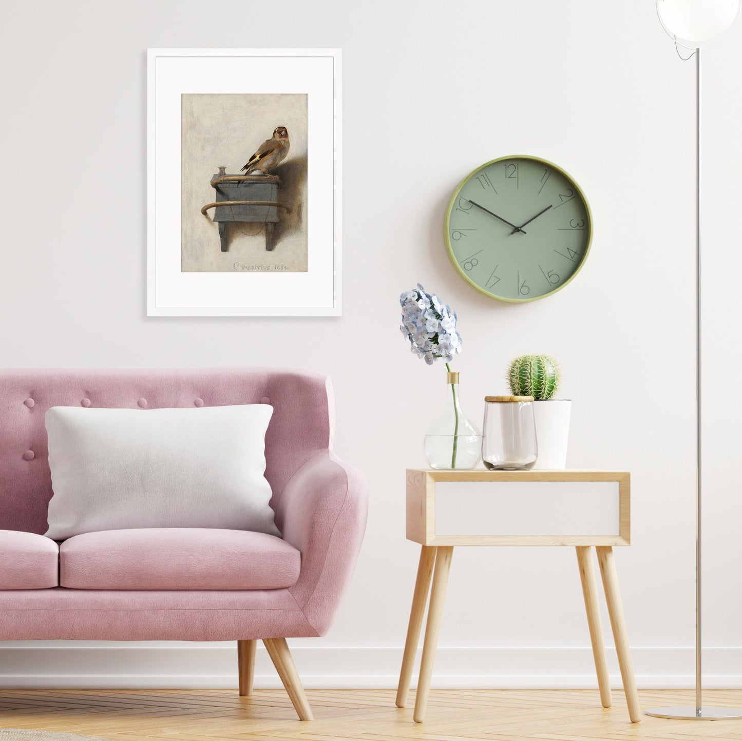 The Goldfinch Vintage Art Print Poster Wall Decor Antique Carel Fabritius Painting Het Puttertje Birds Nature Dutch Pretty Beautiful A3