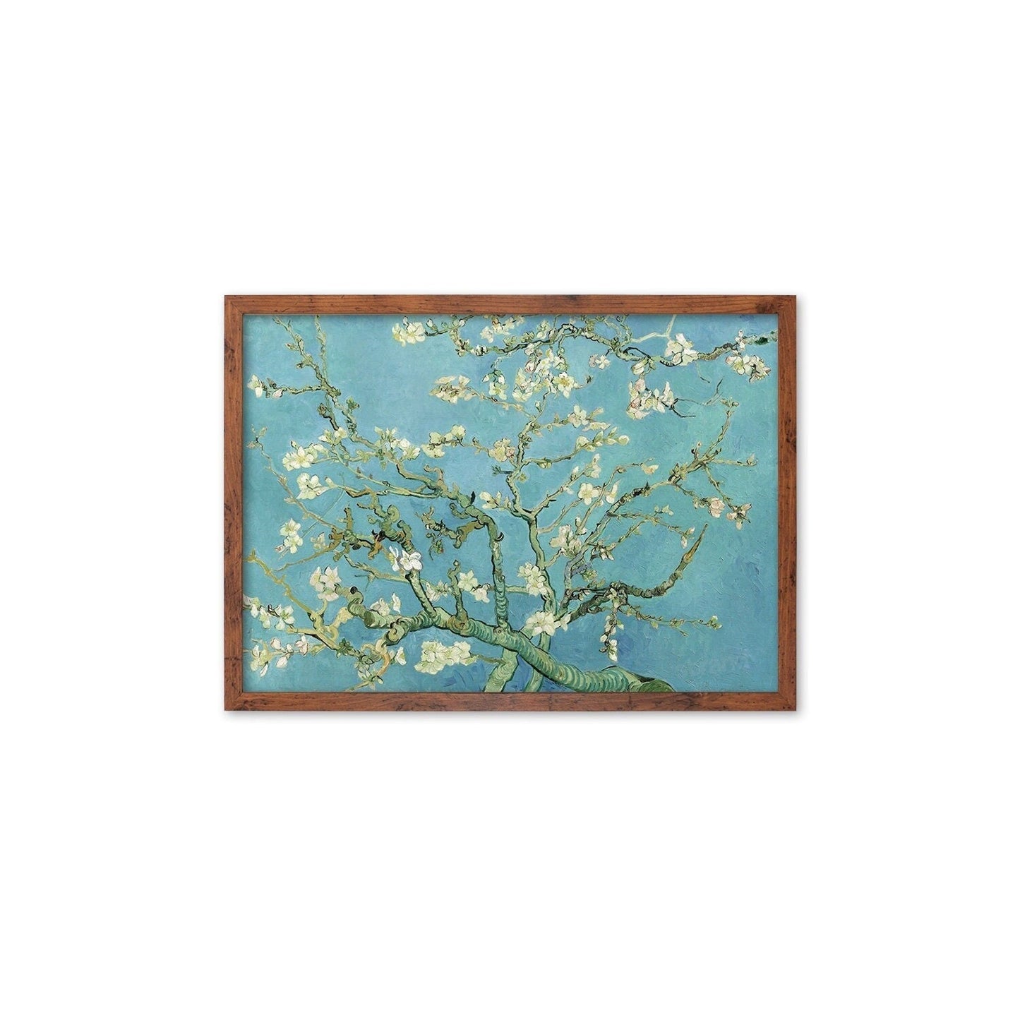 Vincent Van Gogh Art Print Poster Impressionist Almond Blossoms Floral Flowers Impressionism Painting Framed Mounted Wall Beautiful A2 A3