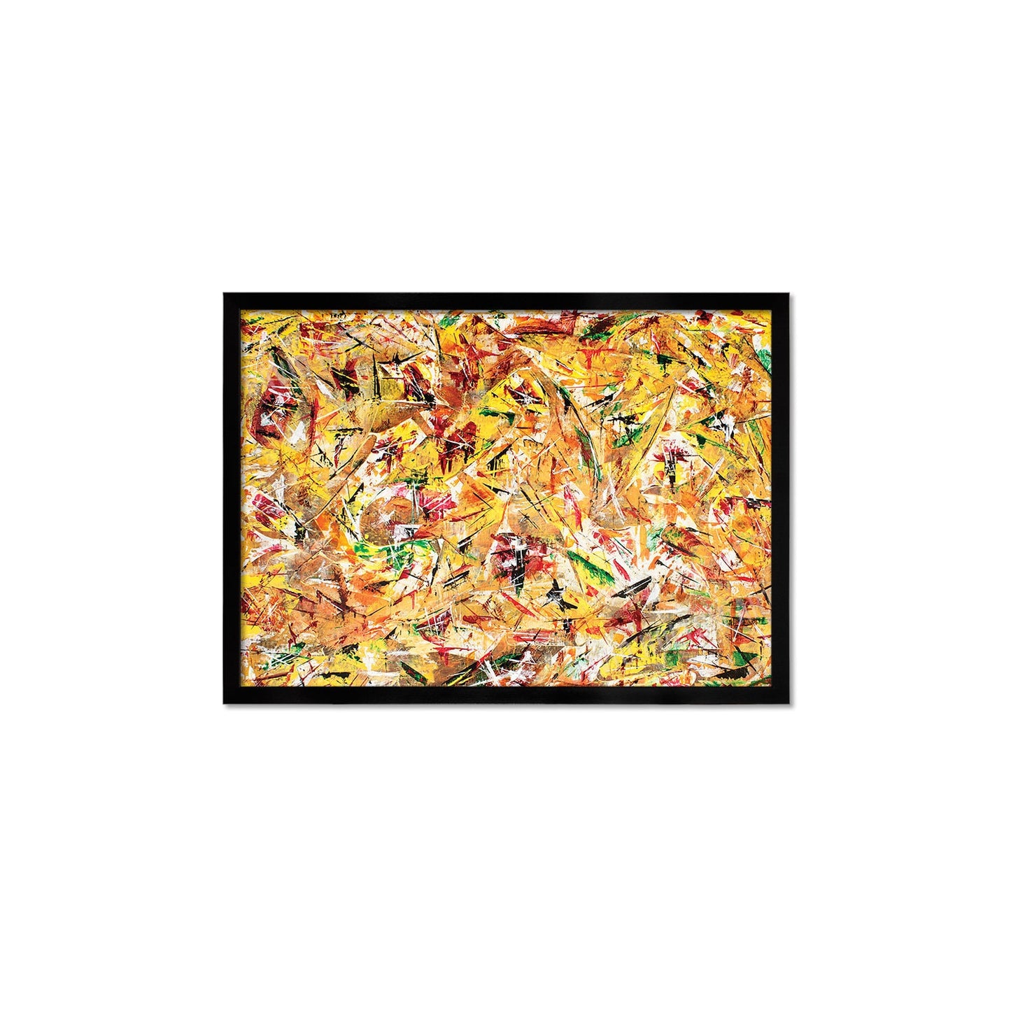Contemporary Art Framed Mounted Wall Decor Print Poster Abstract Painting Original Modern Expressionism Medium Original Unique Scandi Bright