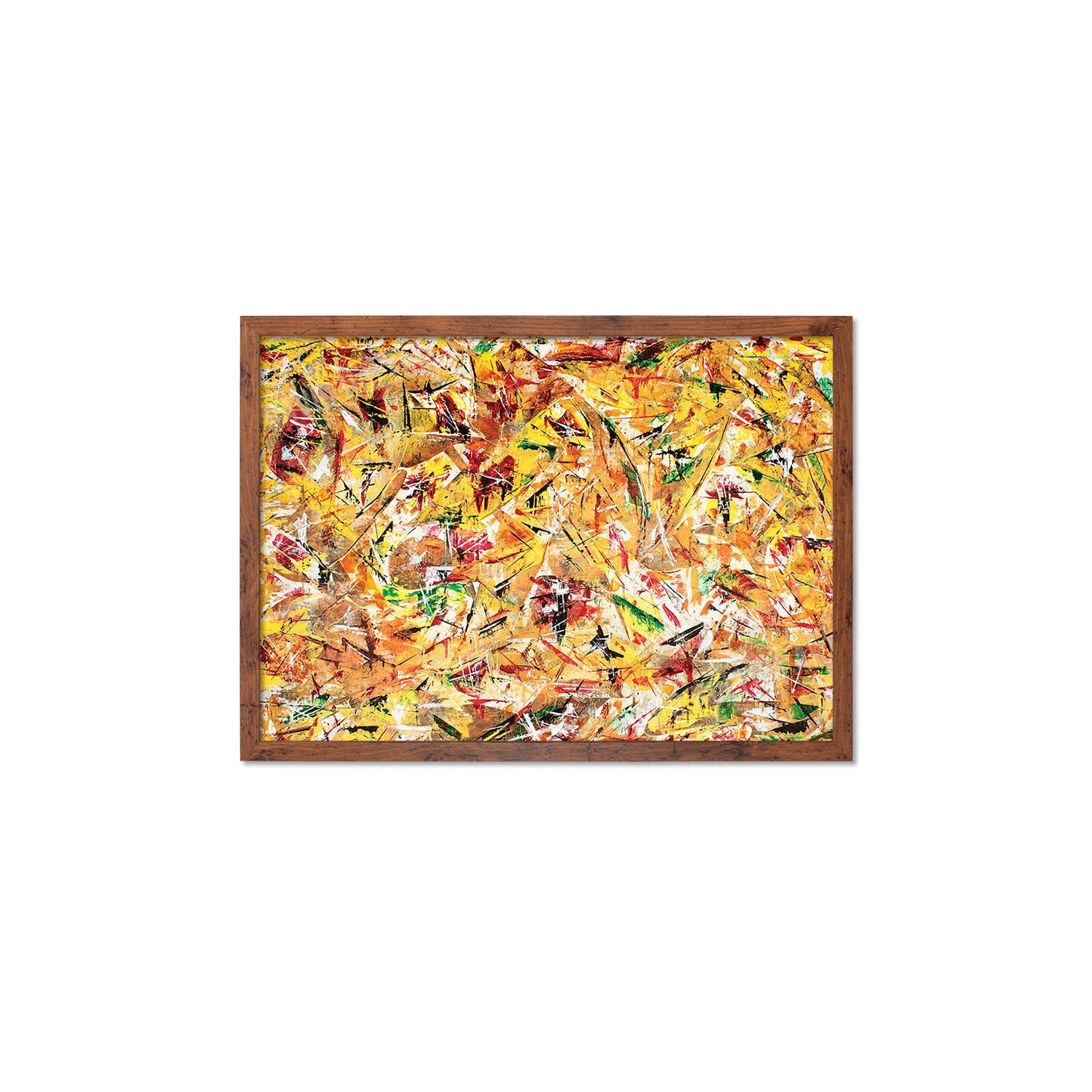 Contemporary Art Framed Mounted Wall Decor Print Poster Abstract Painting Original Modern Expressionism Medium Original Unique Scandi Bright