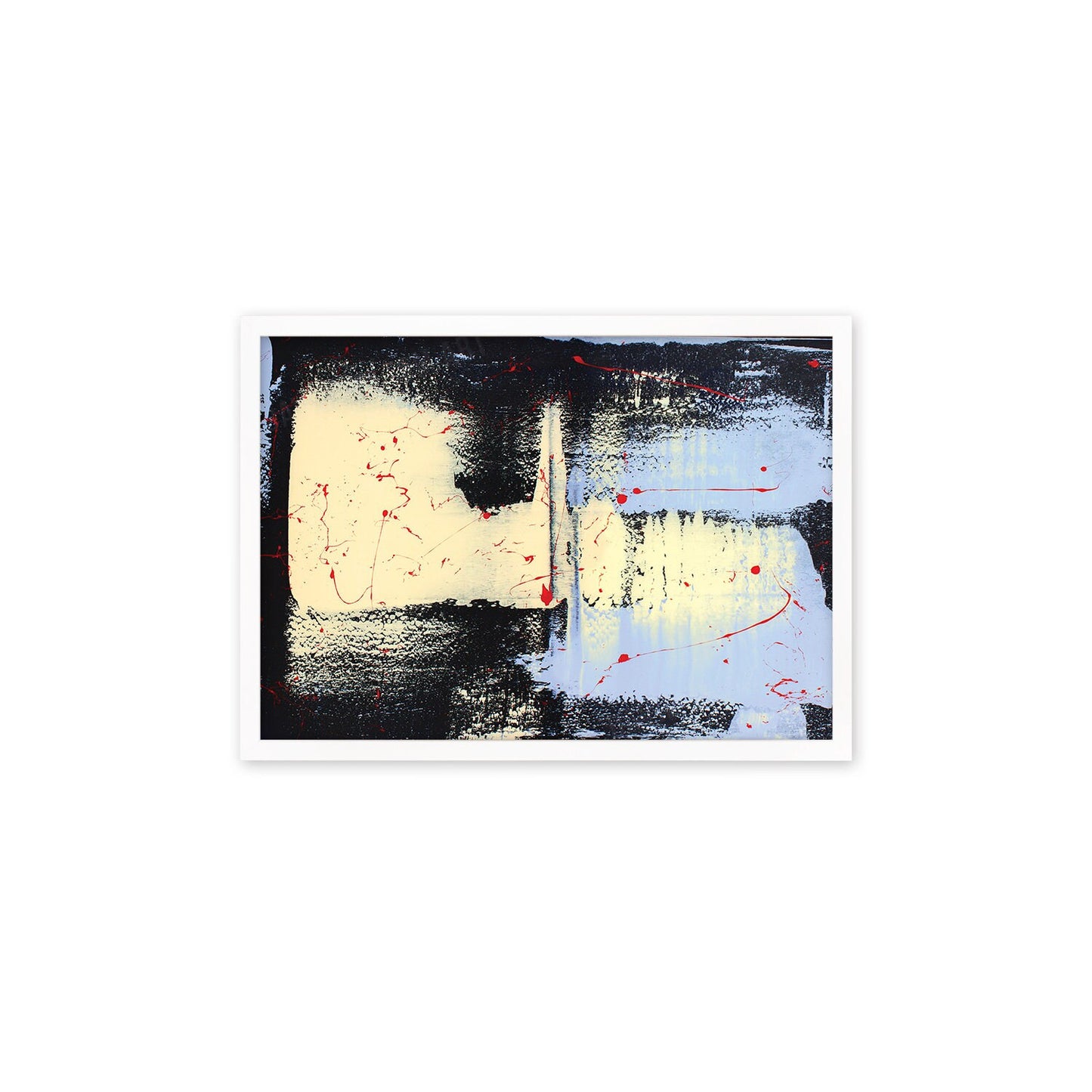 Contemporary Abstract Art Framed Mounted Wall Decor Print Poster Painting Original Modern Expressionism Original Unique Japanese Wabi Sabi