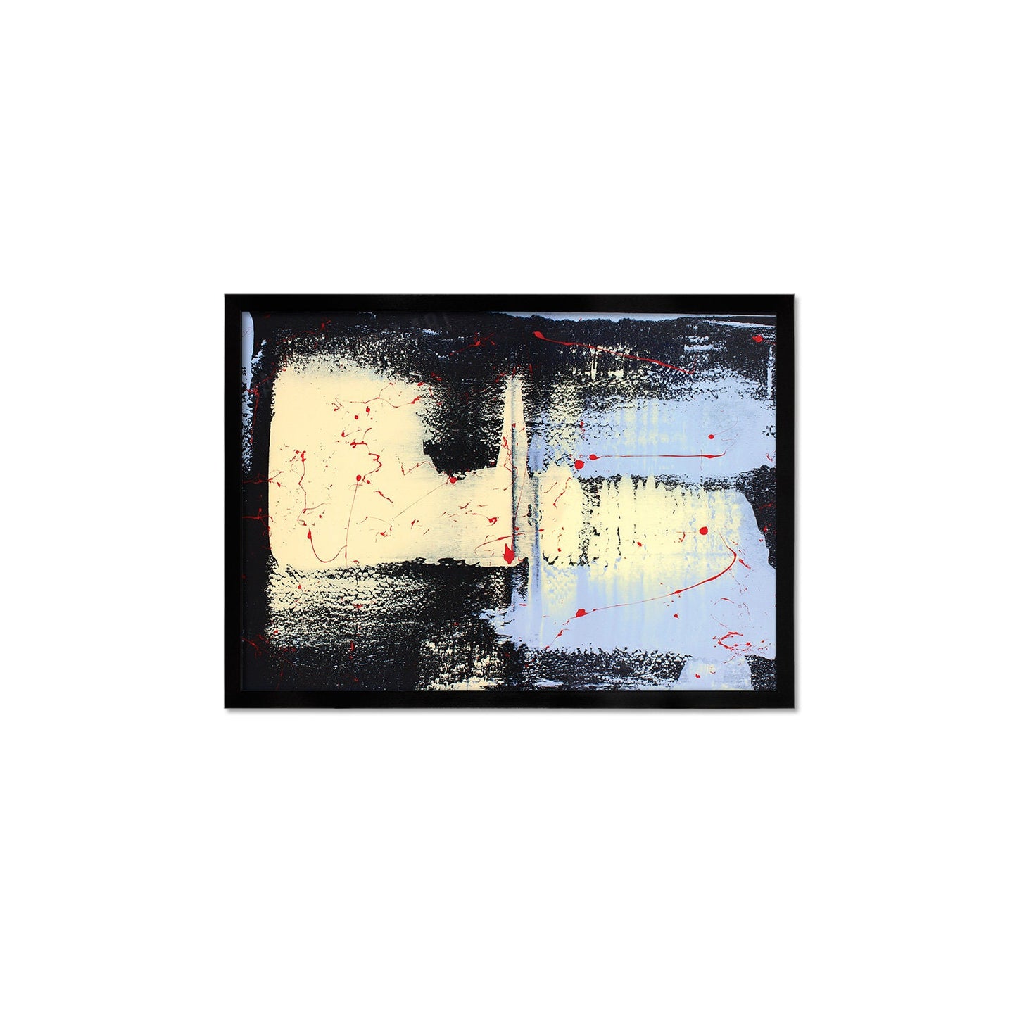 Contemporary Abstract Art Framed Mounted Wall Decor Print Poster Painting Original Modern Expressionism Original Unique Japanese Wabi Sabi