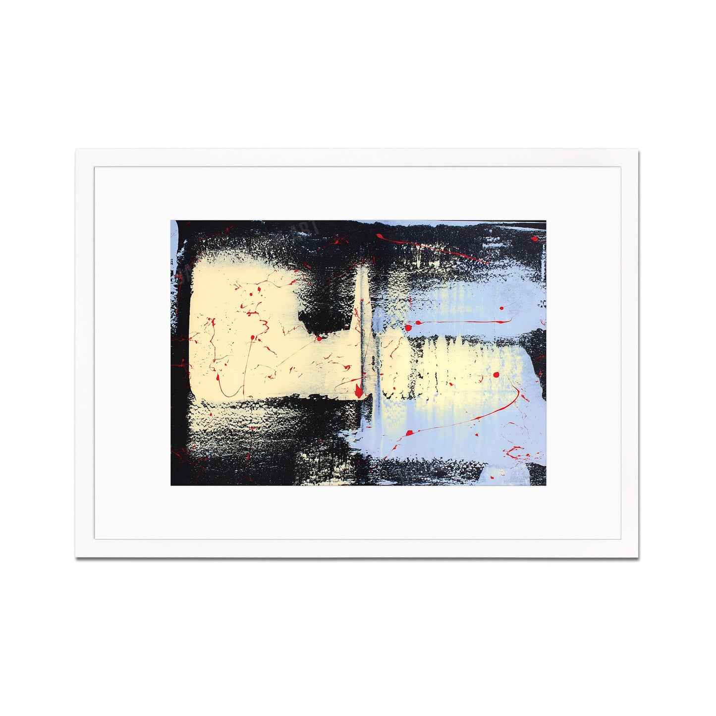 Contemporary Abstract Art Framed Mounted Wall Decor Print Poster Painting Original Modern Expressionism Original Unique Japanese Wabi Sabi