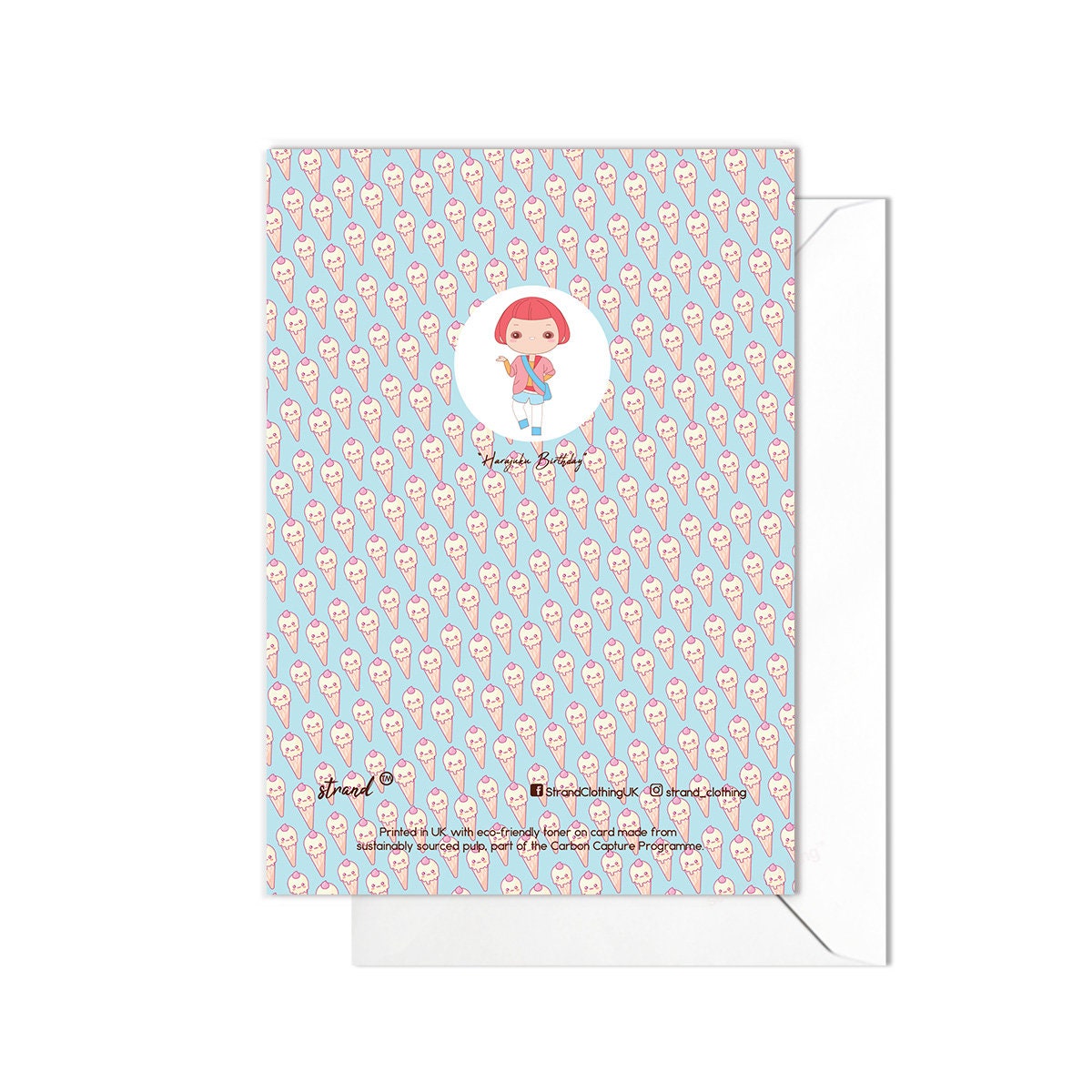 Happy Birthday Greeting Card Print Kawaii Cute Japanese Aesthetic Harajuku Fashions Gyaru Visual Kei Goth Loli Anime Manga Art Unique - H91
