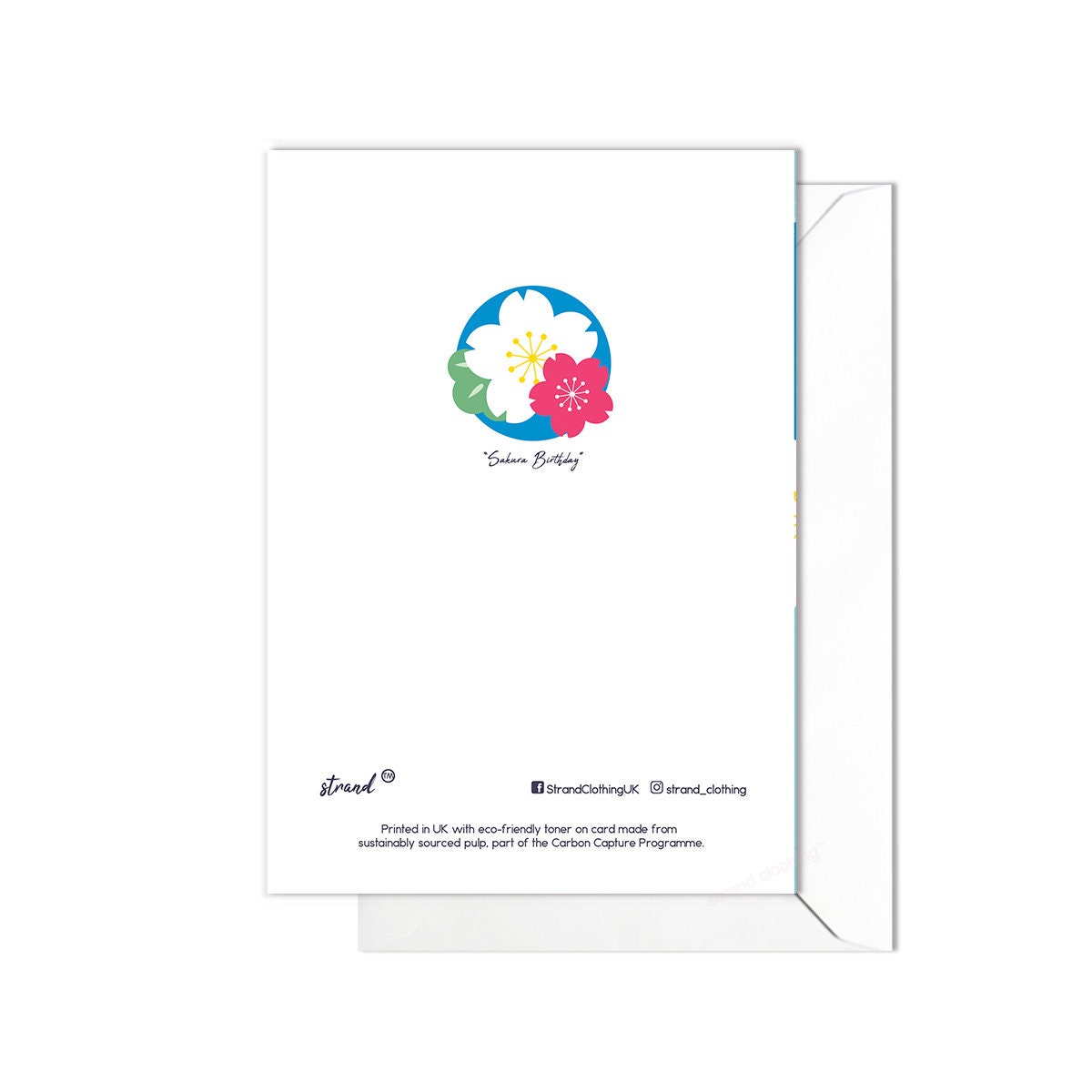 Happy Birthday Greeting Card Print Kawaii Cute Japanese Aesthetic Sakura Cherry Blossoms Anime Manga Art Unique Tokyo Japan Language - S15