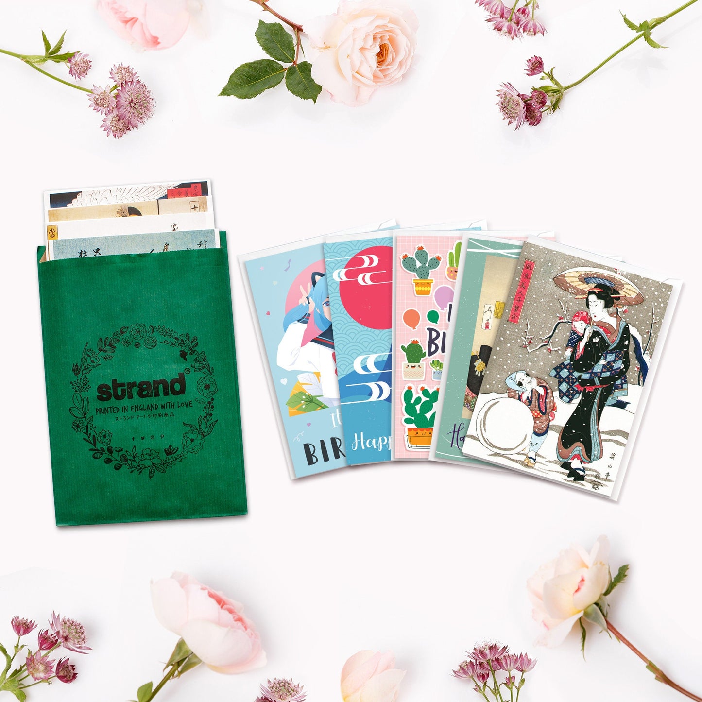 Greeting Cards Mix & Match Bundle - Card Set of 5 10 Happy Birthday Christmas Vintage Wedding Any Occasion Japanese Kawaii Cute Mix Pack