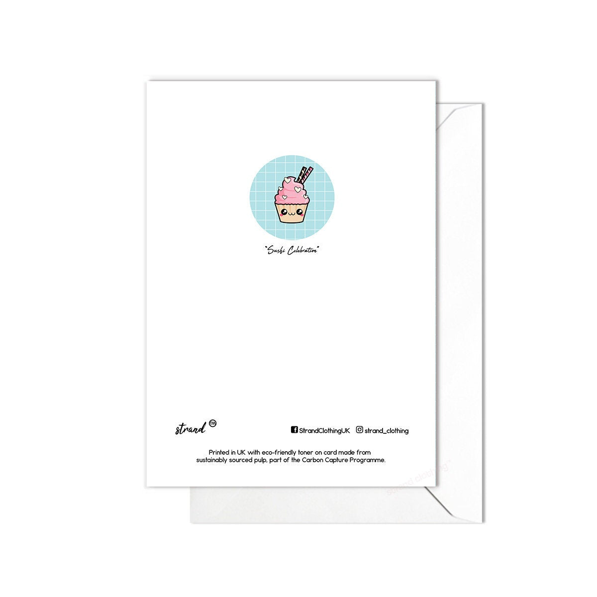 Happy Birthday Greeting Card Print Kawaii Cute Japanese Aesthetic Adorable Sushi Mochi Onigiri with Faces Anime Manga Art Unique Funny - S28
