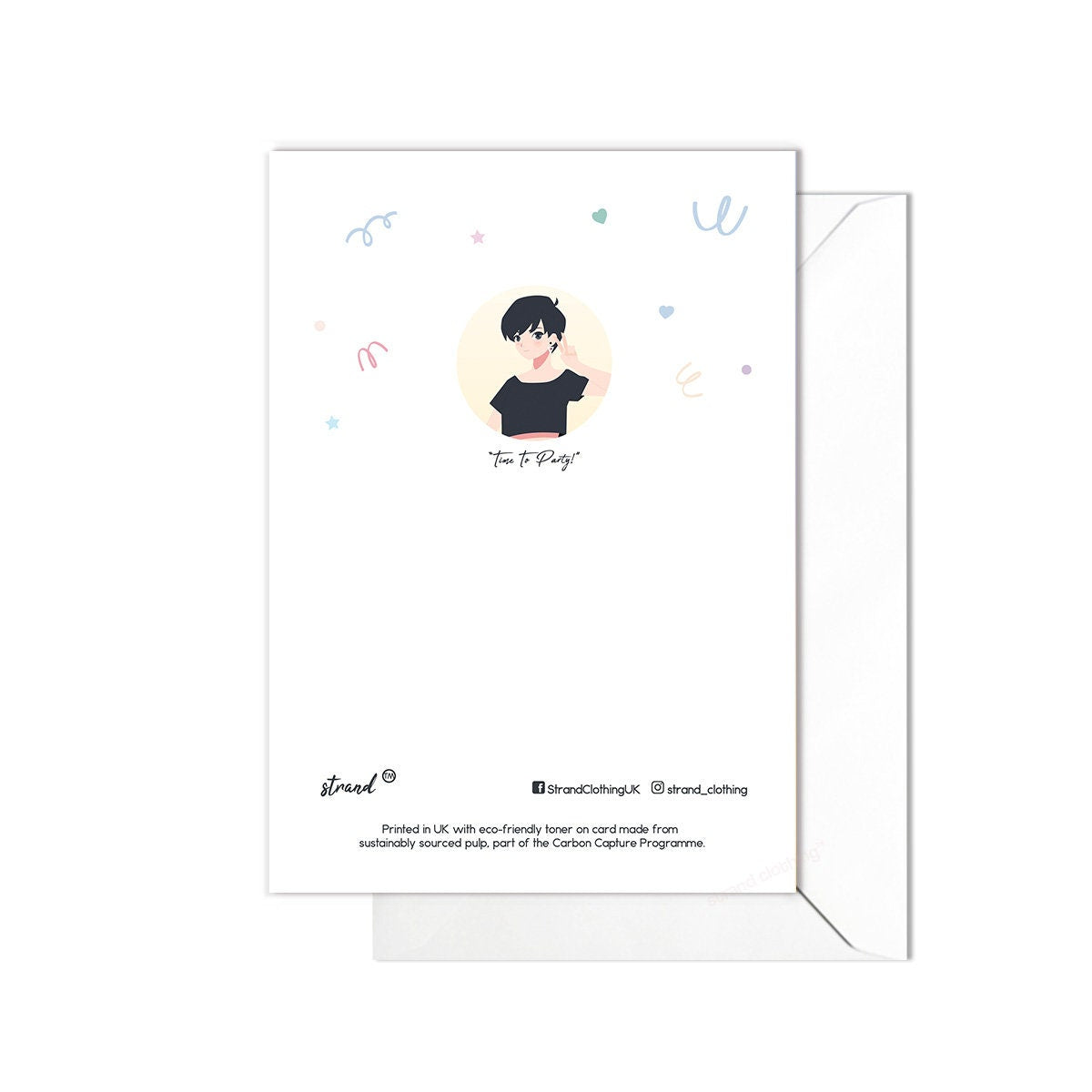 Happy Birthday Greeting Card Print Kawaii Cute Japanese Aesthetic Art Adorable Anime Manga Girl Boy Genderless Unique Party Rainbow - N21