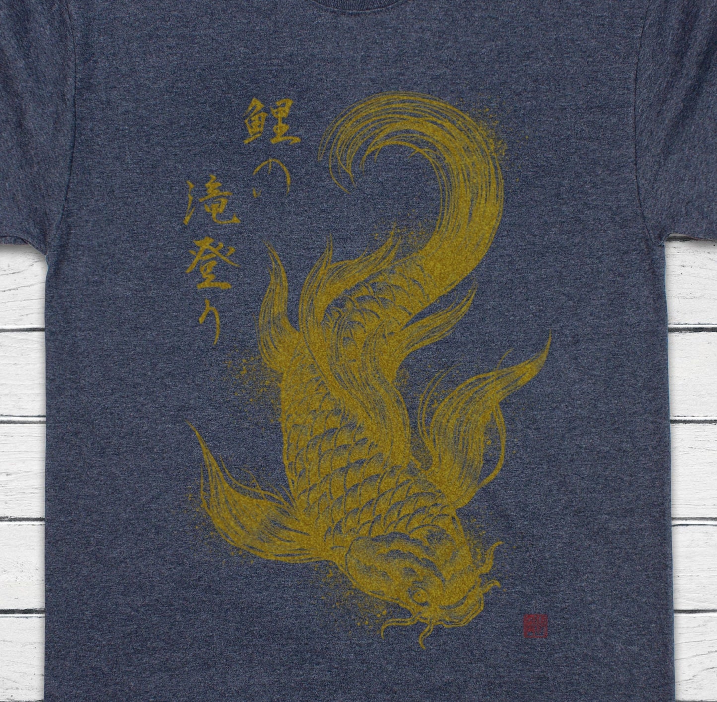 Koi Carp Japanese Calligraphy T Shirt Traditional Art Japan Kanji Writing Print Yoga Martial Arts Dragon Samurai Mens Womens Printed Tee Top
