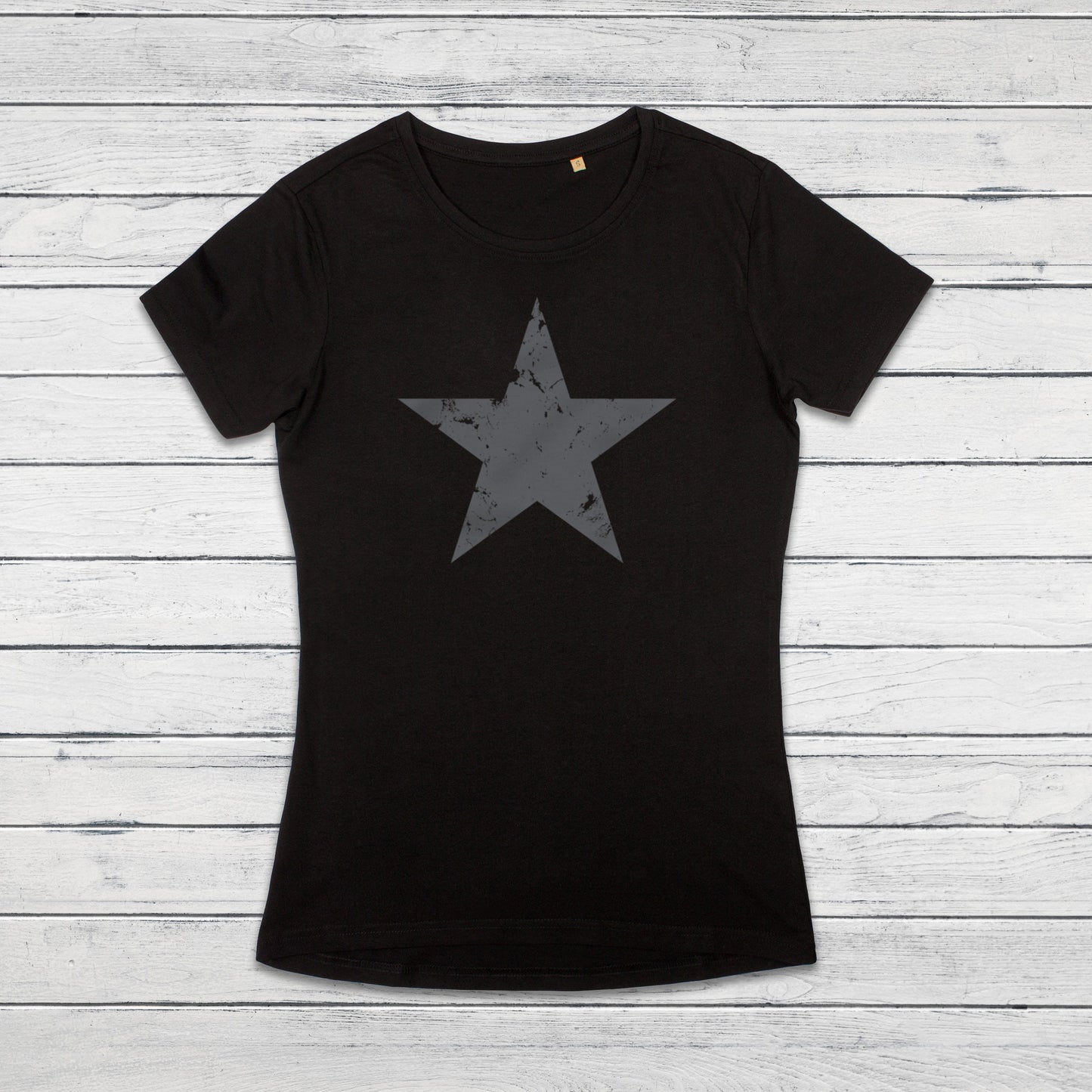 Black Red Star T Shirt Minimalist Abstract Geometric Streetwear Skater Retro Graphic Design 70s 90s Y2K Yoga Gym Girls Womens Printed Tee