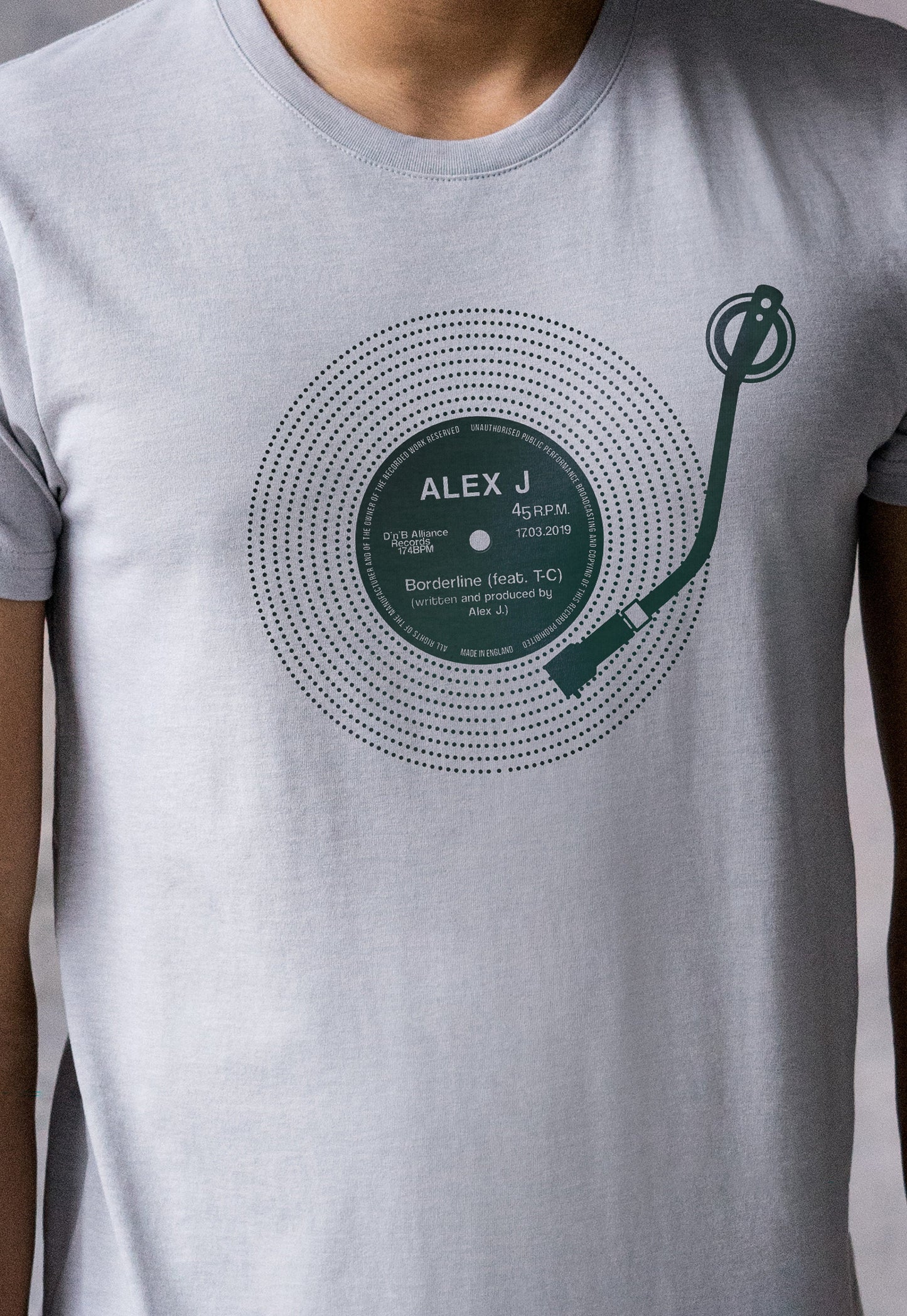 Custom Name Vinyl LP Record Label T Shirt DJ Turntable Personalized Choose Your Text Song Retro Birthday Mr & Mrs Womens Mens Printed Tee