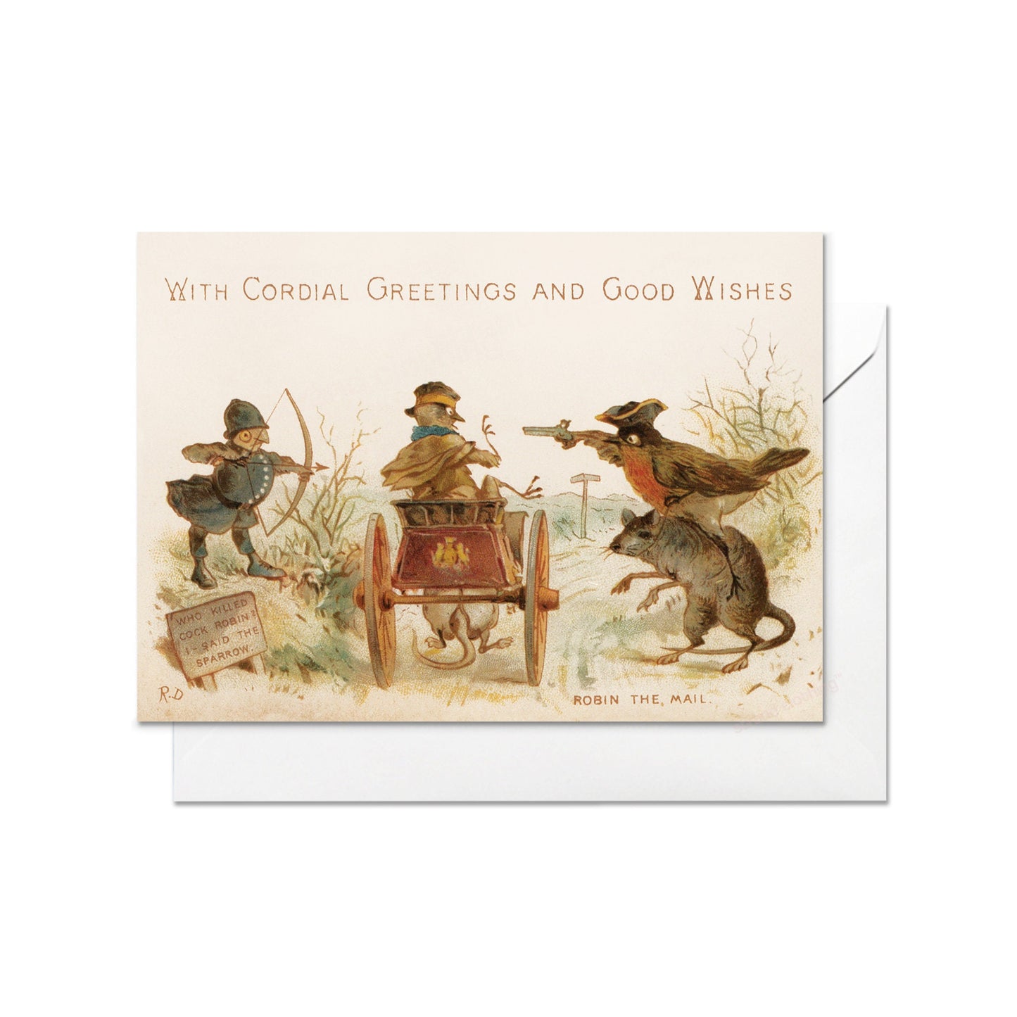Weird Victorian Greeting Cards Christmas Card Set Xmas New Year Winter Edwardian Vintage Retro Robin The Mail Bird Funny Festive Cute R77