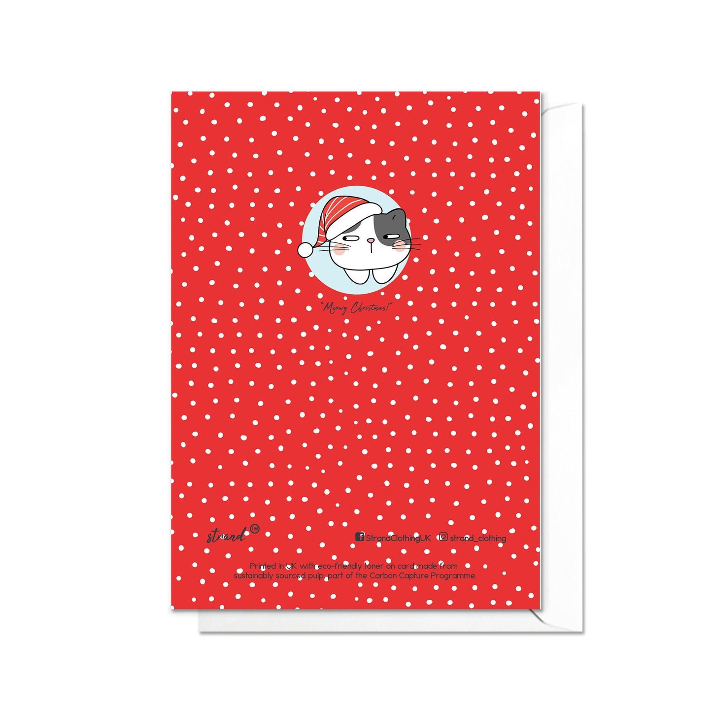 Meowy Christmas Greeting Card Kawaii Xmas Tree New Year Winter Pretty Cats Kittens Retro Santa Claus Kittens Cute Cat-Lover Gift Gifts - M90
