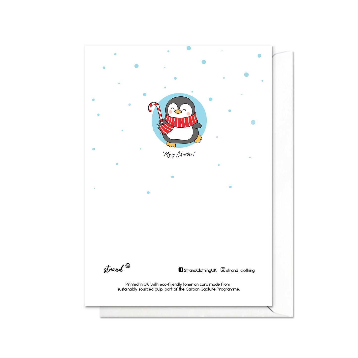 Christmas Greeting Card Kawaii Merry Xmas Tree New Year Winter Pretty Penguins Adorable Animals Snowman Retro Santa Claus Cute Gift - T48