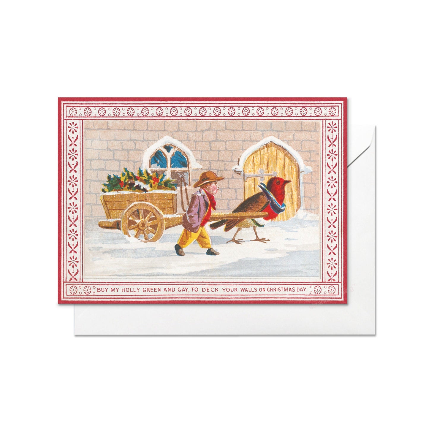 Weird Victorian Greeting Cards Christmas Card Set Xmas New Year Winter Edwardian Vintage Retro Funny Robin Bird Holly Gay Festive Cheer G15